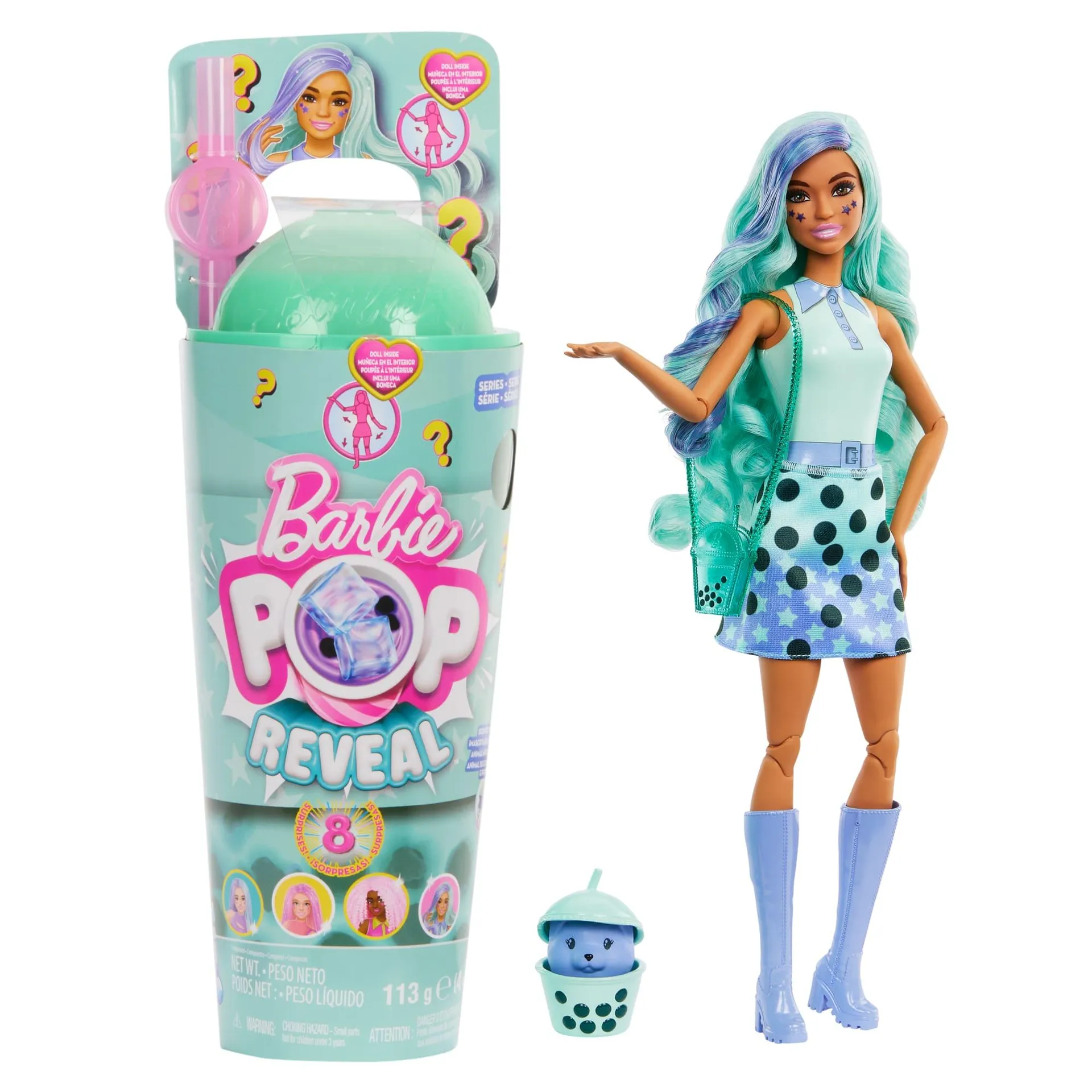 Barbie Pop Reveal Bubble Tea Series Fashion Doll & Accessories Set With 8 Surprises