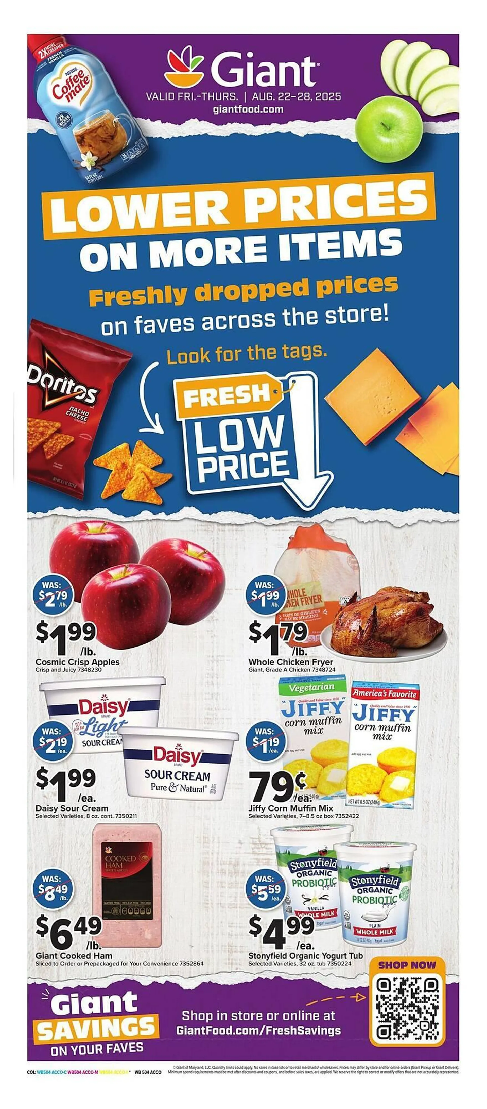 Weekly ad Giant Food Weekly Ad from August 22 to August 28 2025 - Page 1