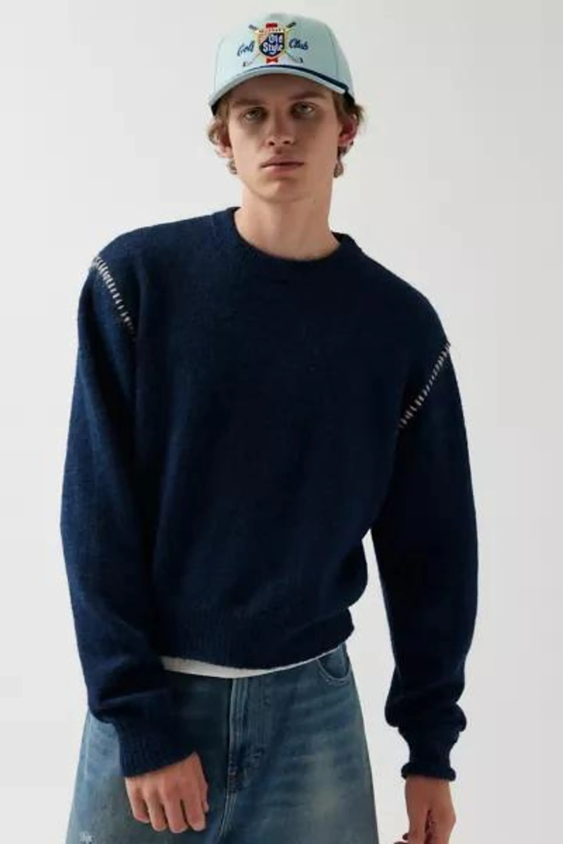 UO Hudson Shrunken Crew Neck Sweater