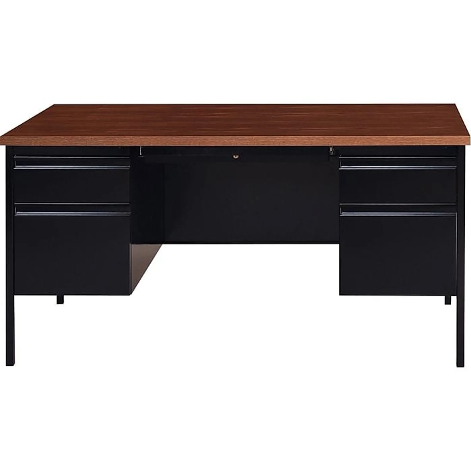 Hirsh 60"W Double-Pedestal Computer Desk,