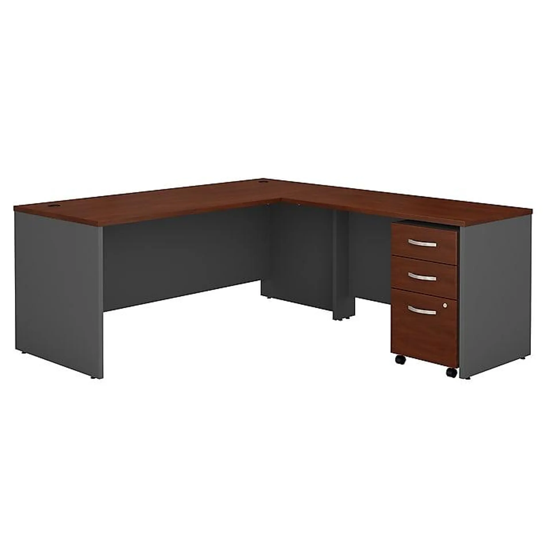 Bush Business Furniture Westfield 72W L Shaped Desk with 48W Return and Mobile File Cabinet,