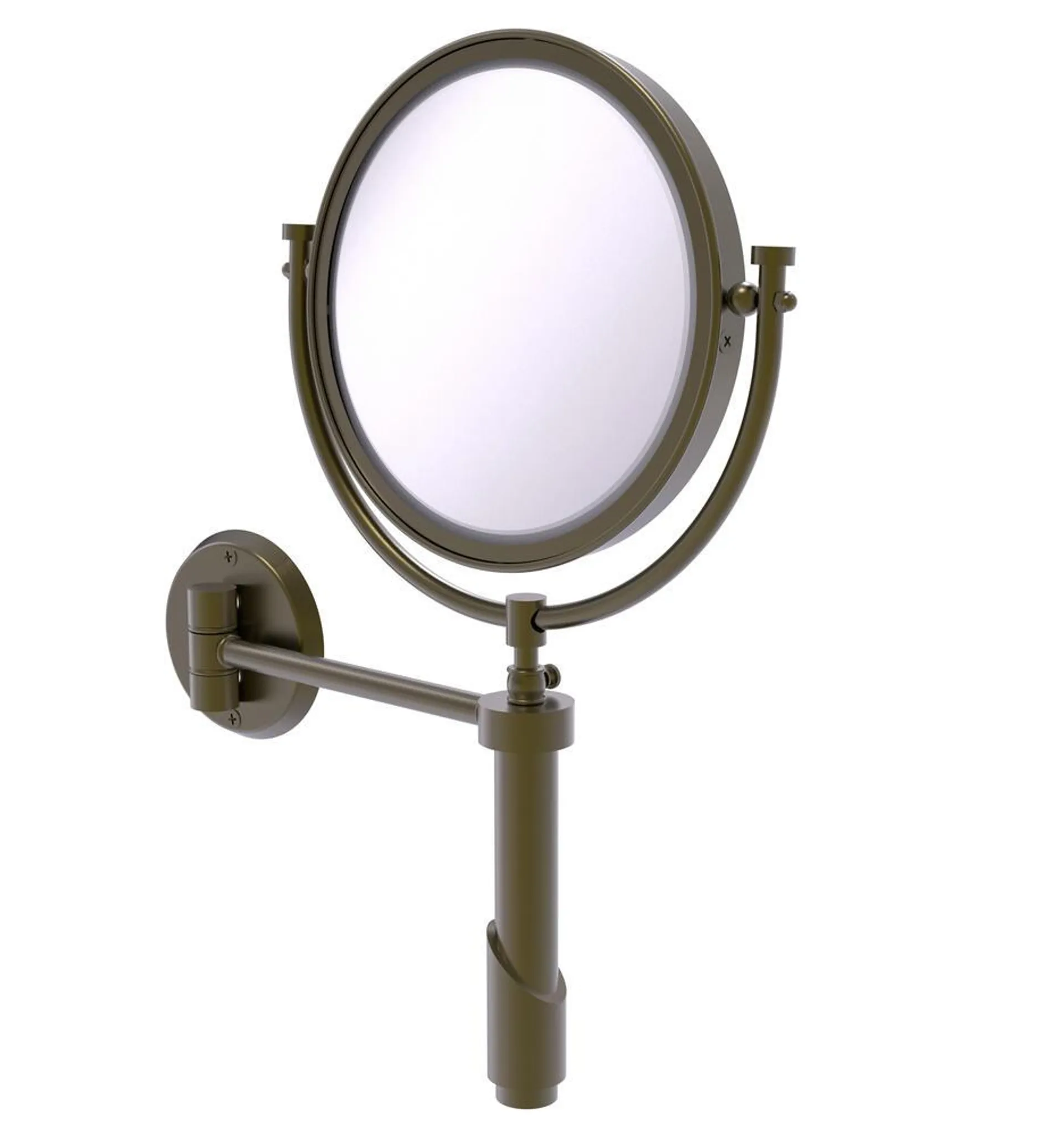 Allied Brass Tribecca 8" Antique Brass Wall Mounted Magnifying Makeup Mirror (2X Magnification)