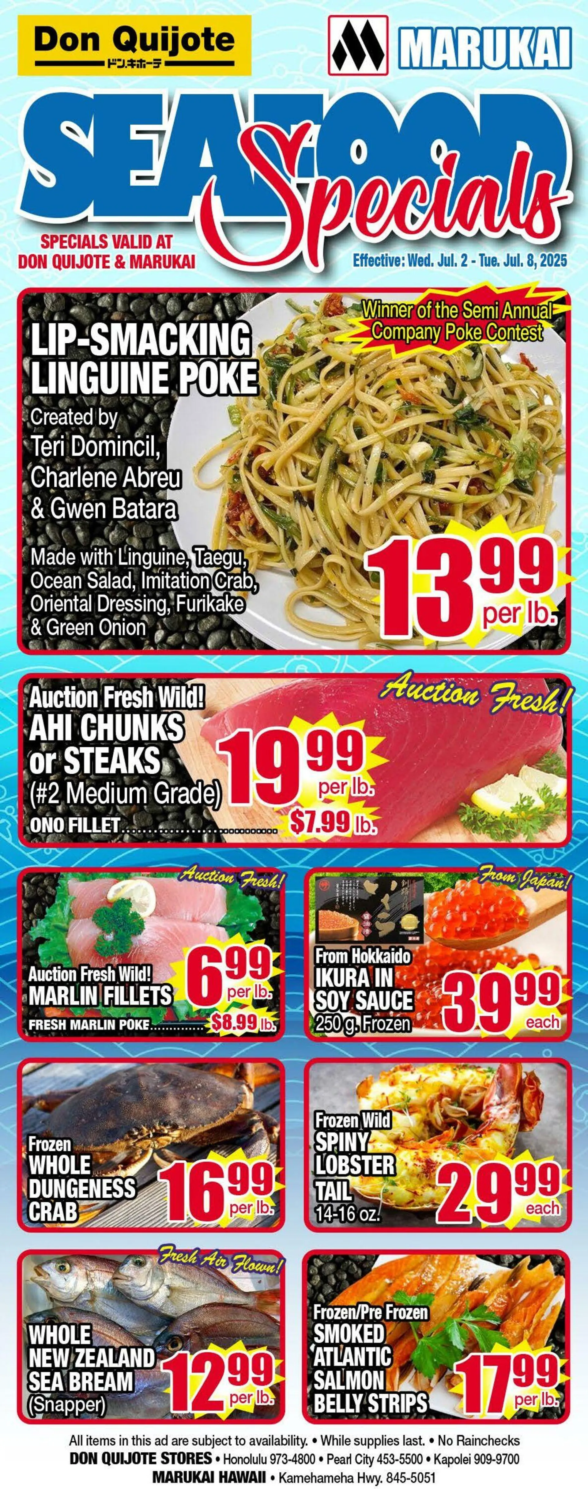 Weekly ad Don Quijote Hawaii from July 2 to July 8 2025 - Page 1