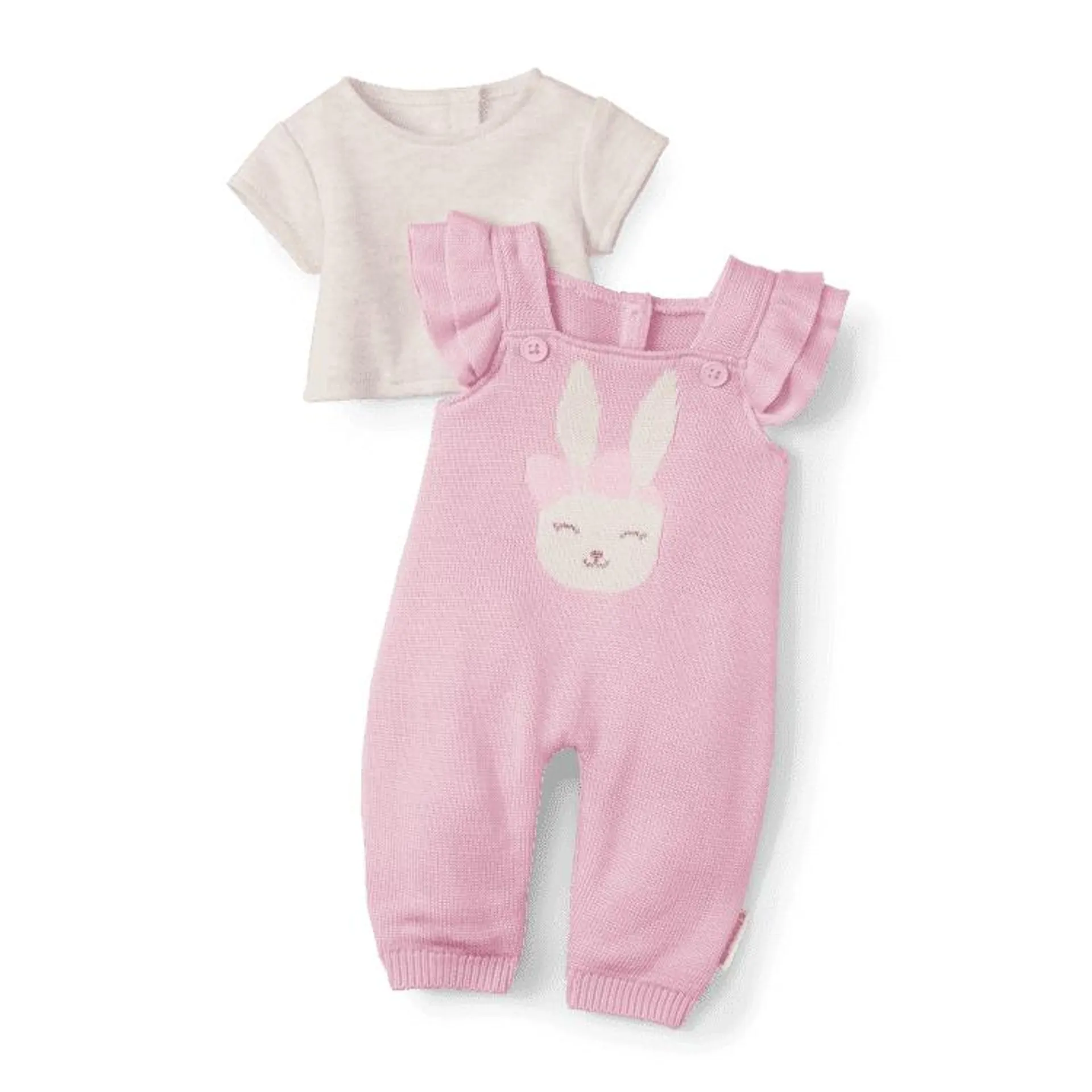 Pink Bunny Overalls Set for Bitty Baby® Dolls