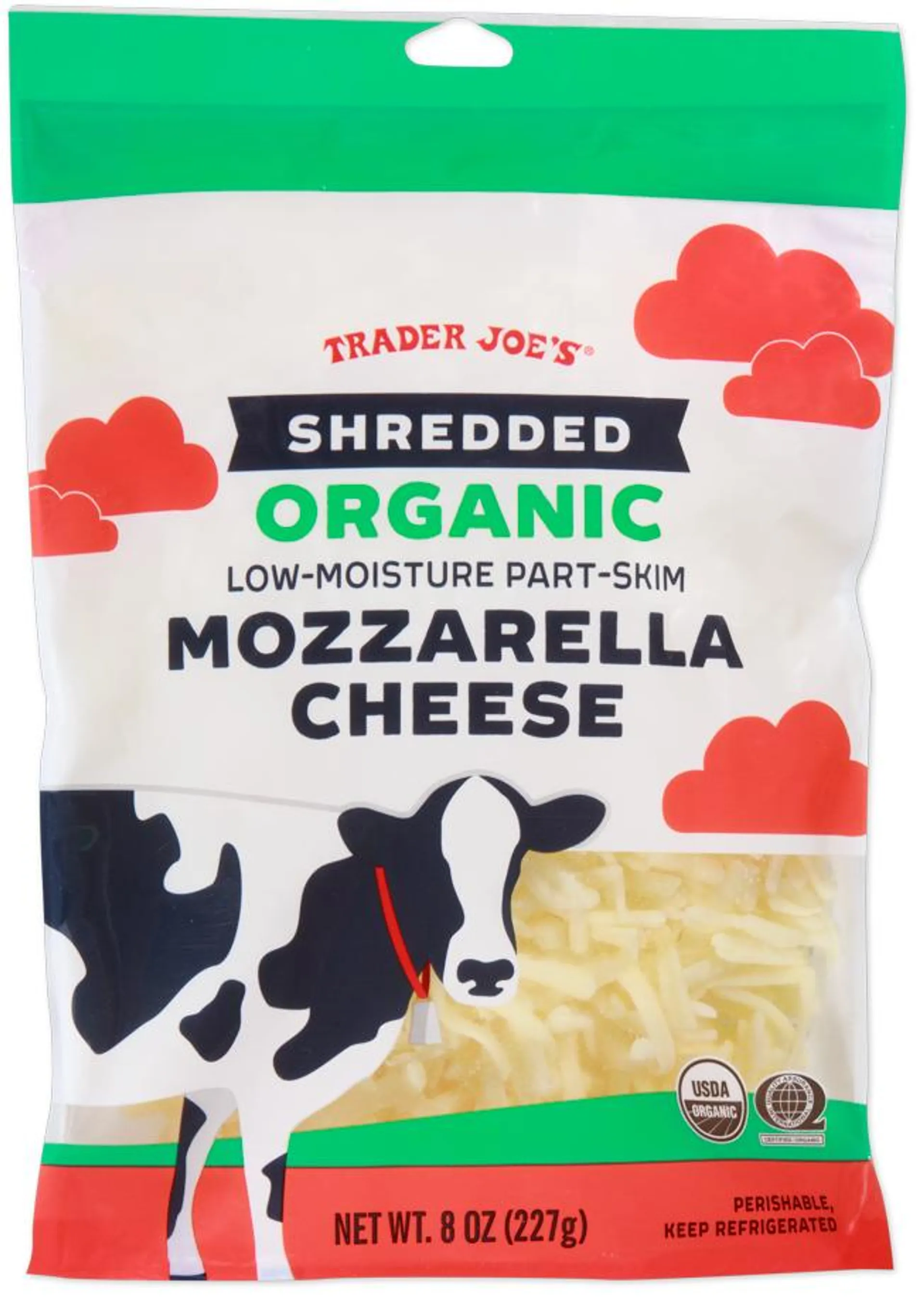 Shredded Organic Mozzarella Cheese