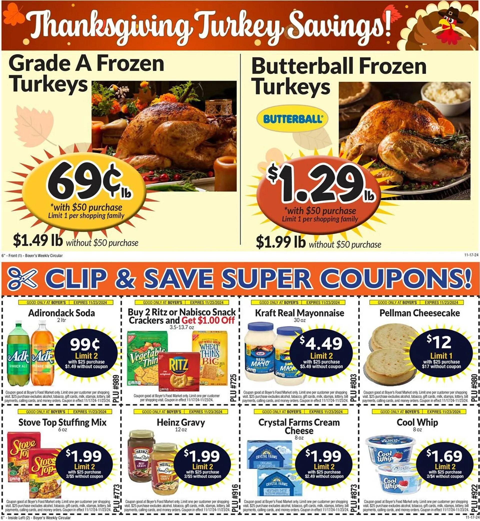 Boyers Food Markets Weekly Ad - 1