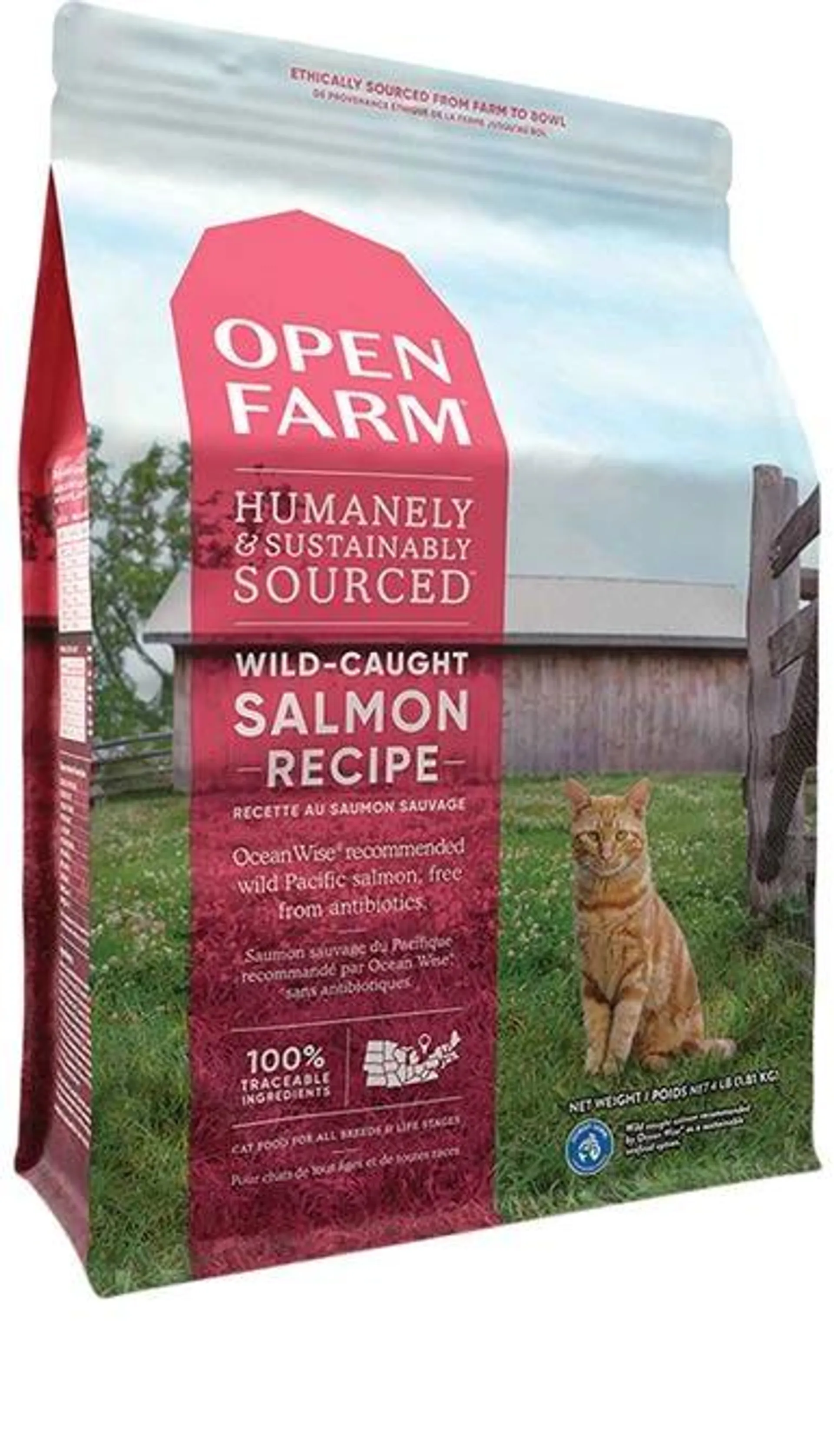 Open Farm Wild Caught Salmon Dry Cat Food, 8 Pounds
