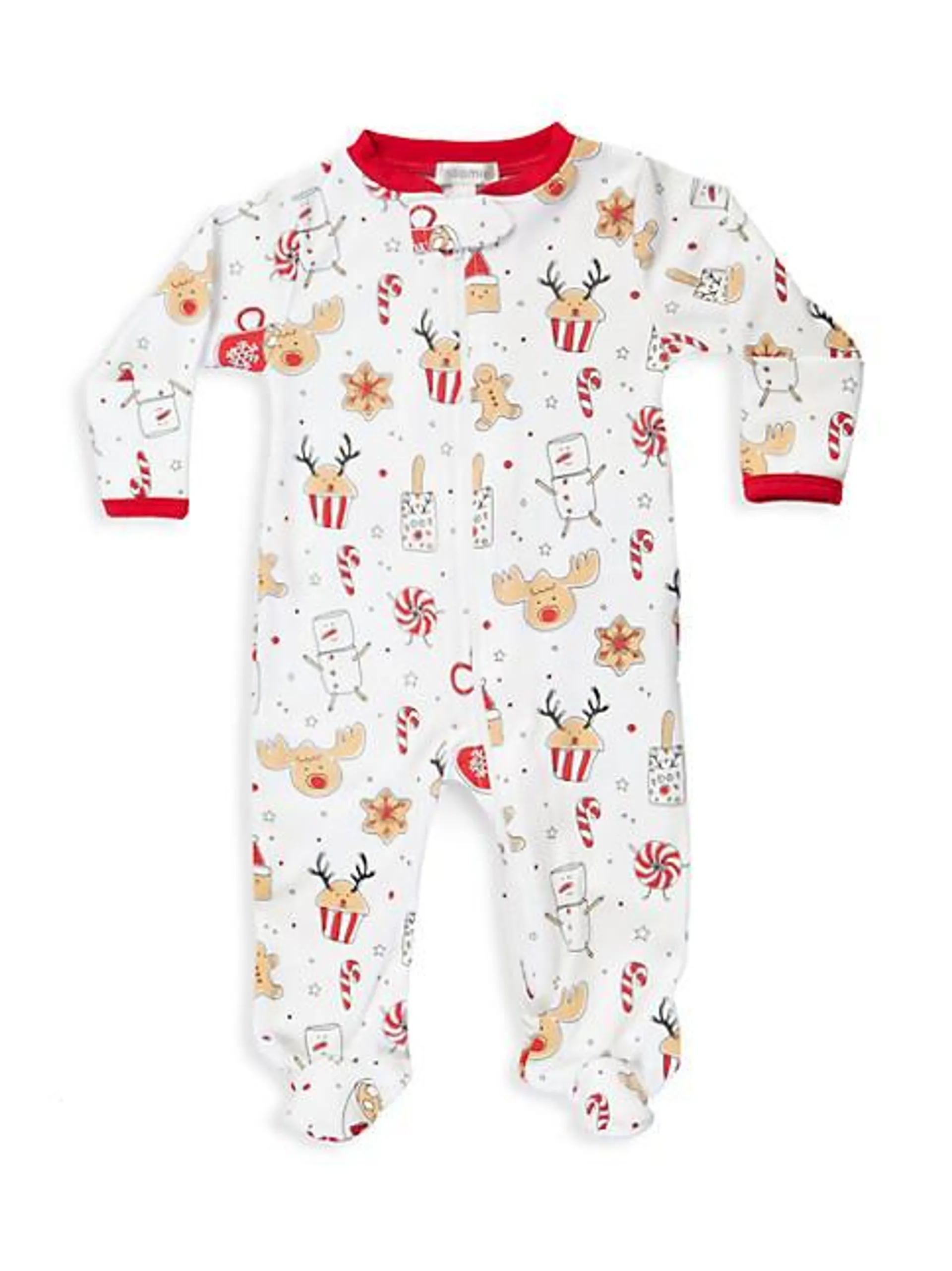 Baby's Holiday Treats Zipper Footie Pajamas