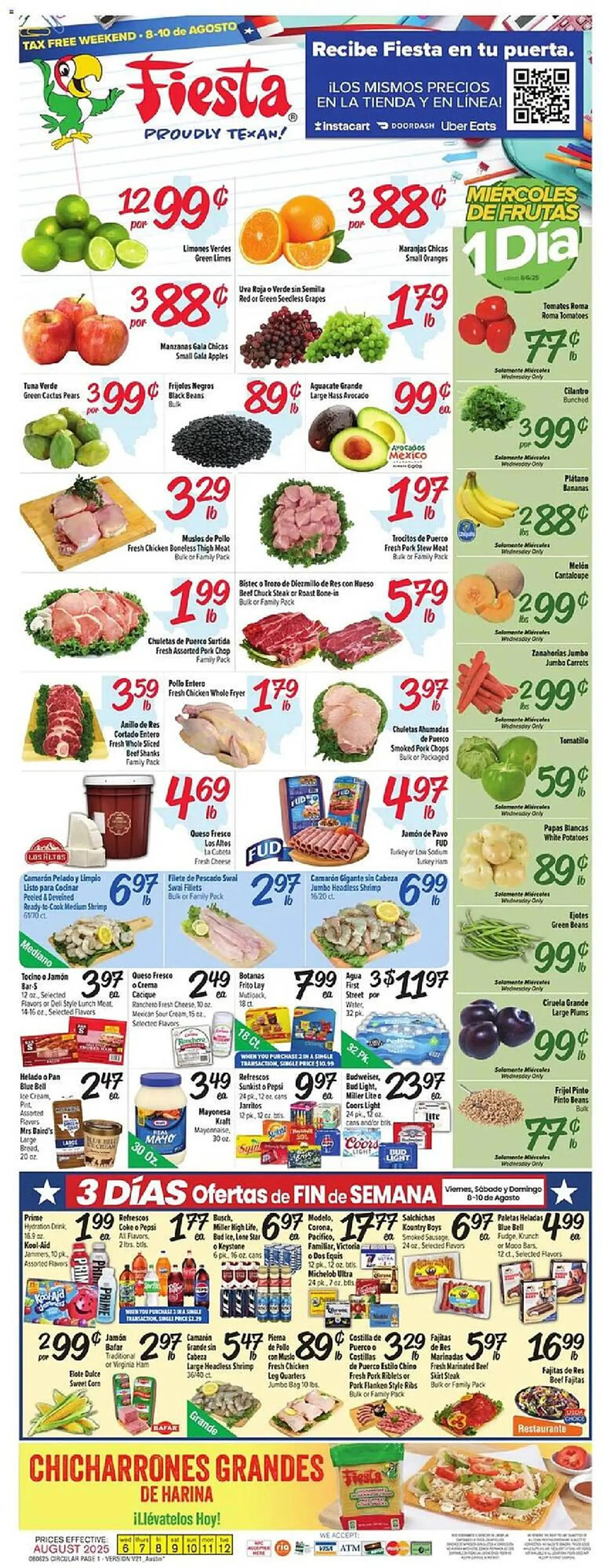 Weekly ad Fiesta Mart Weekly Ad from August 6 to August 13 2025 - Page 1