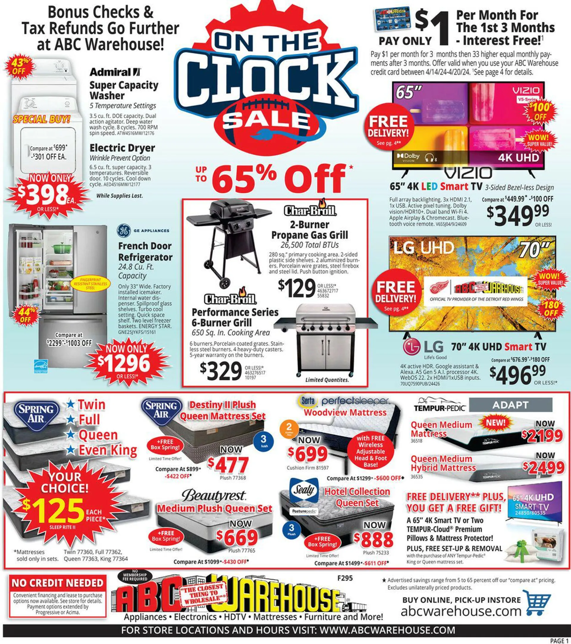 Weekly ad ABC Warehouse Current weekly ad from April 14 to April 20 2024 - Page 1