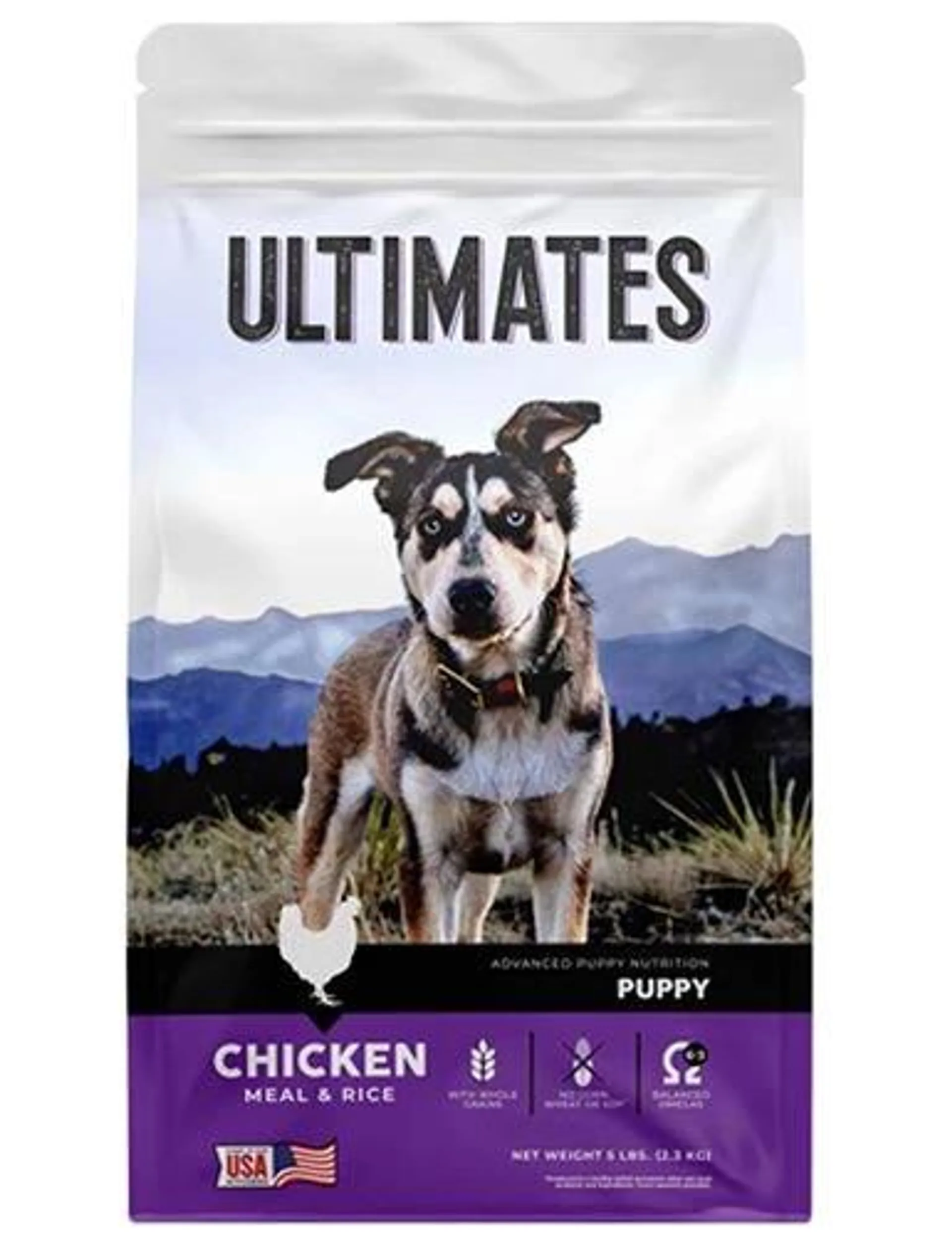 Ultimates Puppy Chicken Meal & Rice Dry Dog Food, 5 Pounds