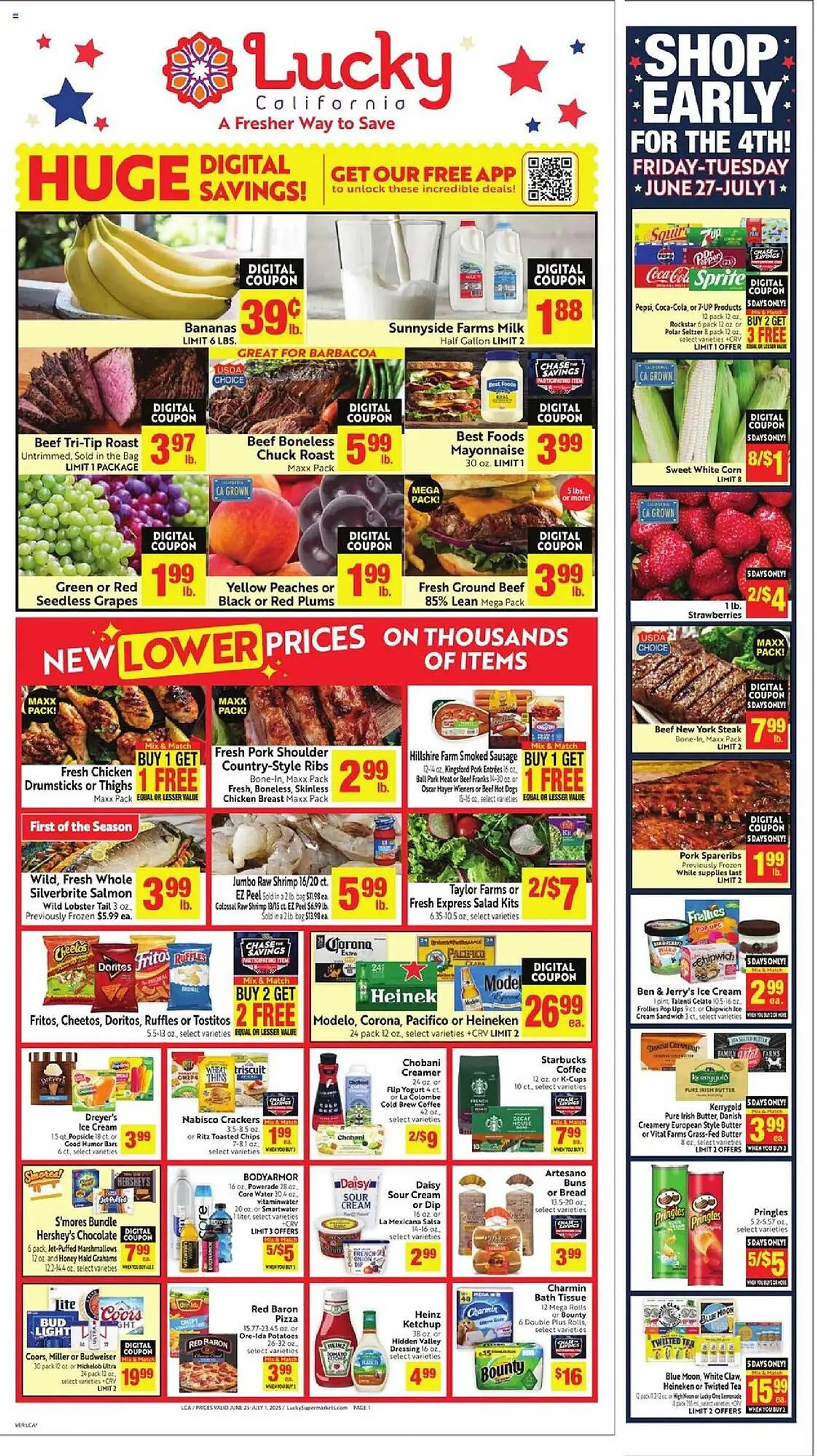 Weekly ad Lucky Supermarkets Weekly Ad from June 25 to July 1 2025 - Page 1