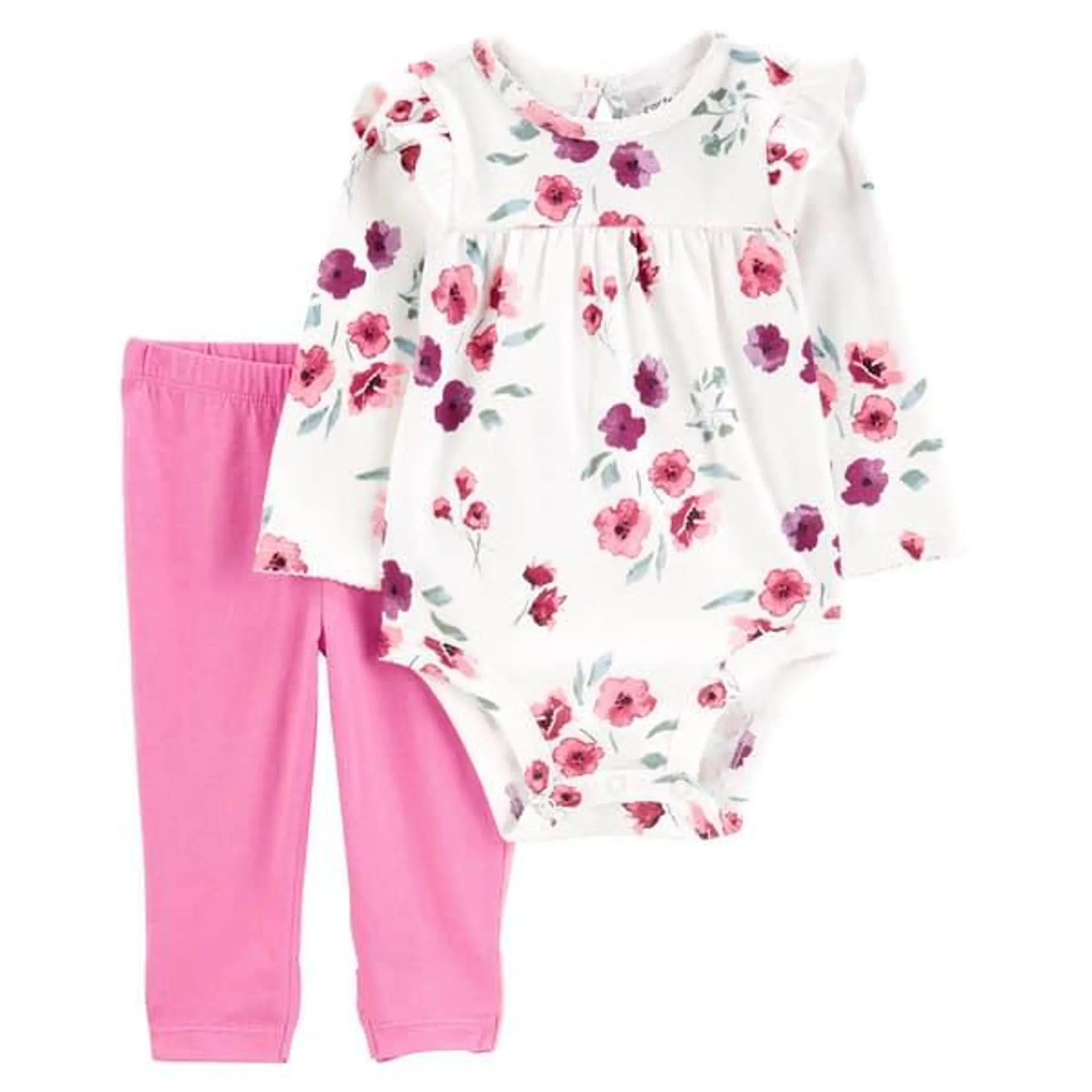 Baby Girl (NB-24M) Carter’s® Floral Bodysuit & Pants Set