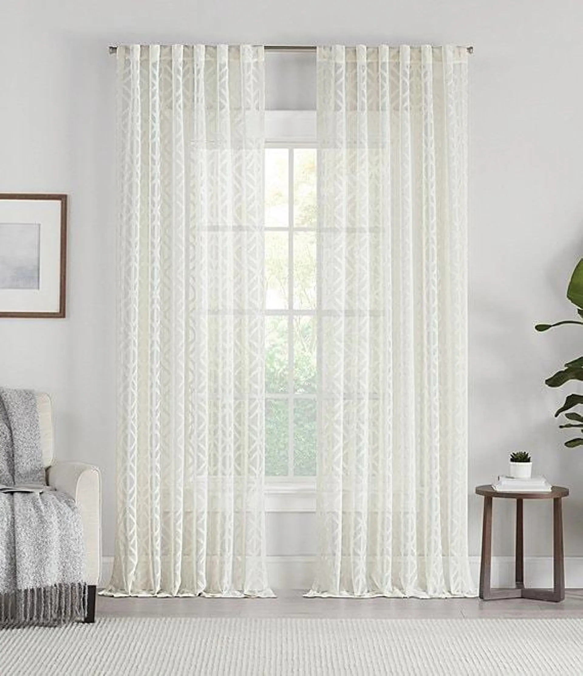 Garrison Clip Sheer Drapery Panel Pair