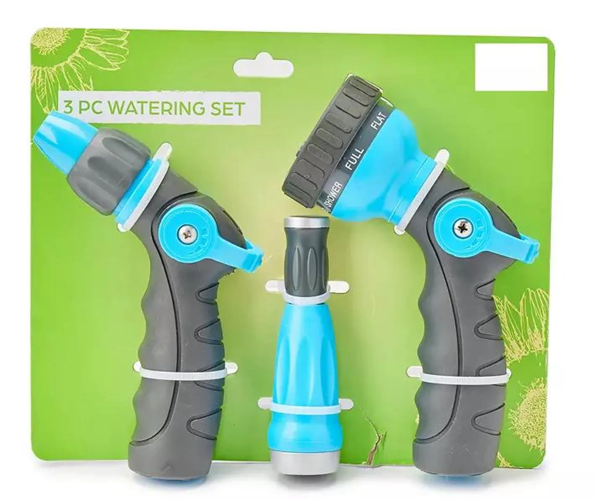 Black & Blue 3-Piece Watering Set