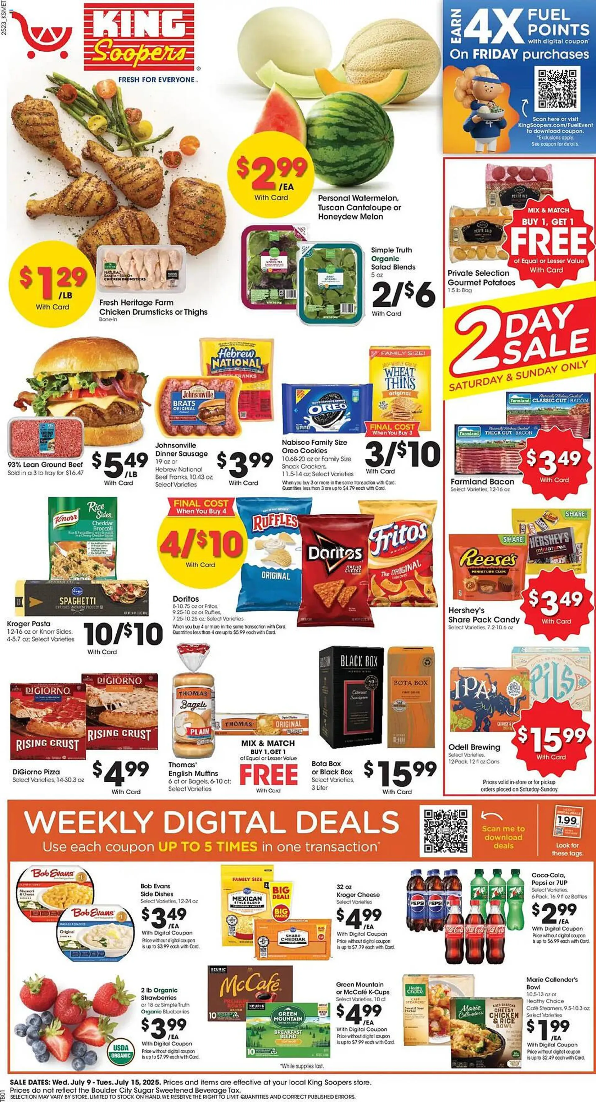 Weekly ad King Soopers Weekly Ad from July 9 to July 16 2025 - Page 1