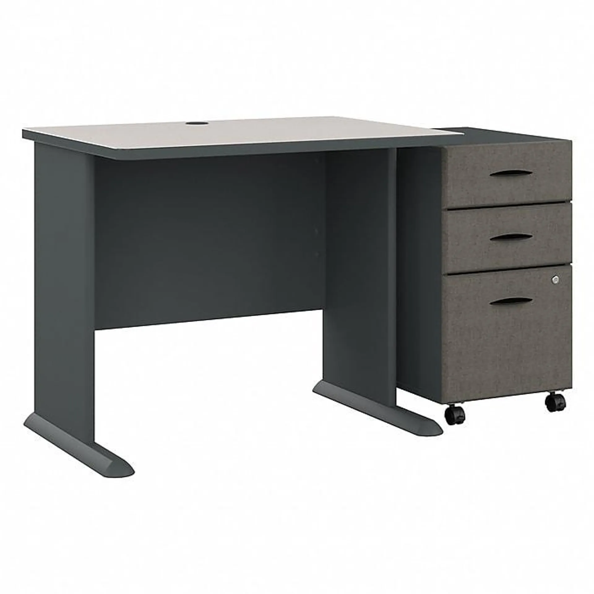 Bush Business Furniture Cubix 36W Desk with Mobile File Cabinet,