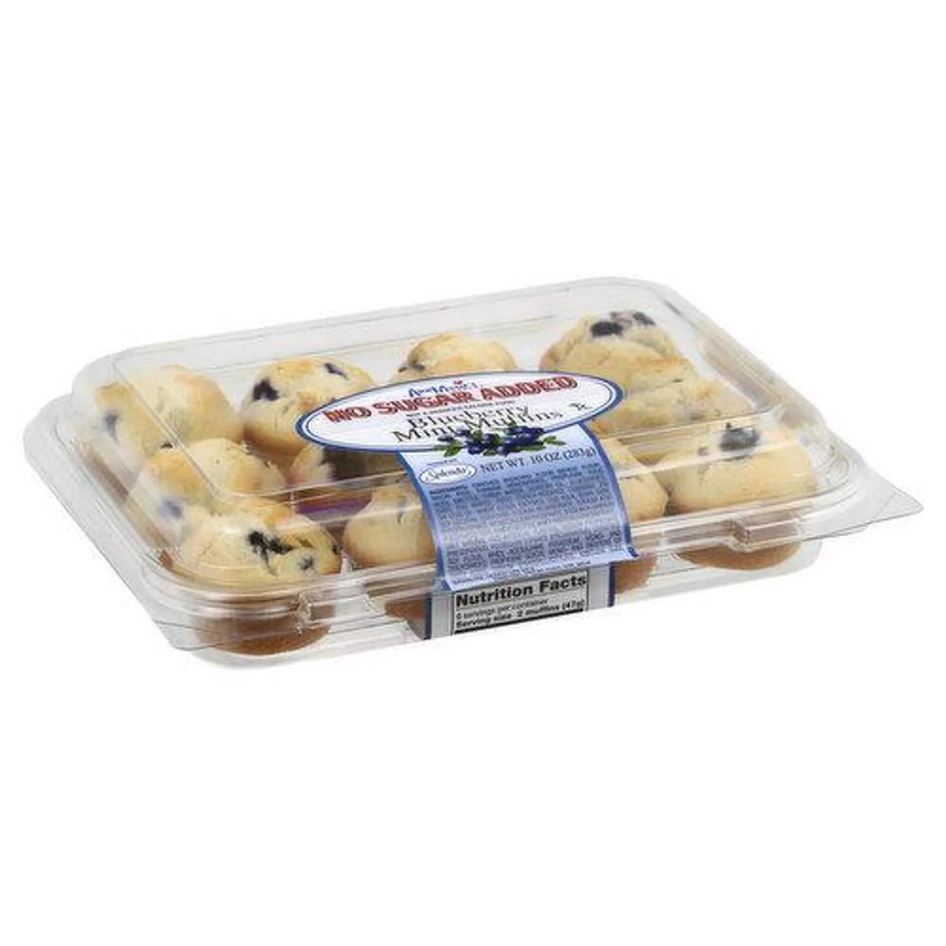 Ann Marie's Mini Muffins, No Sugar Added, Blueberry - 10 Ounce