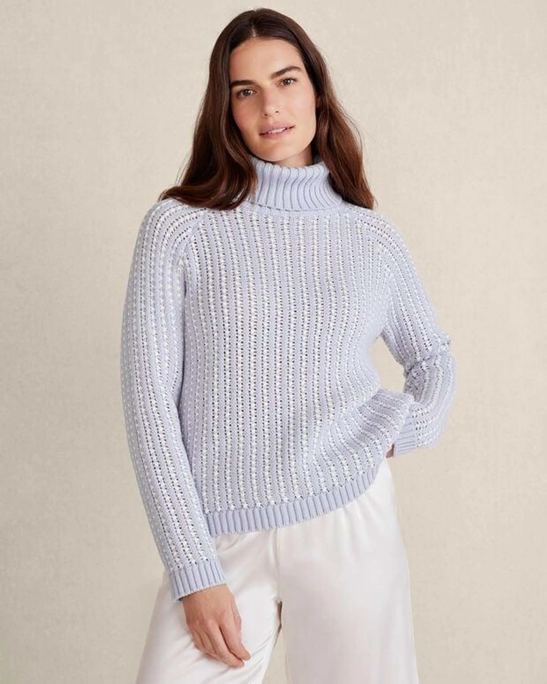 Texture Stitch Turtleneck