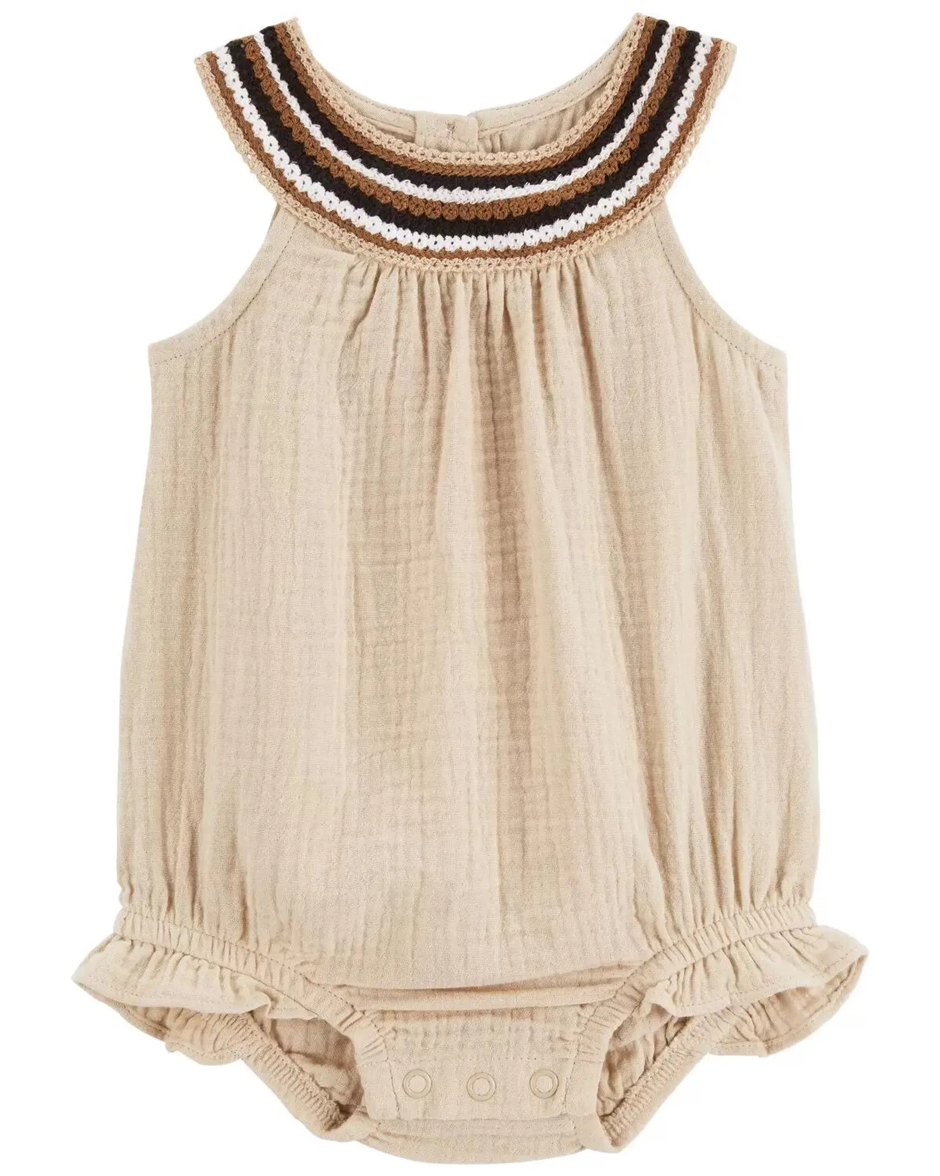 Baby Crochet Gauze Romper