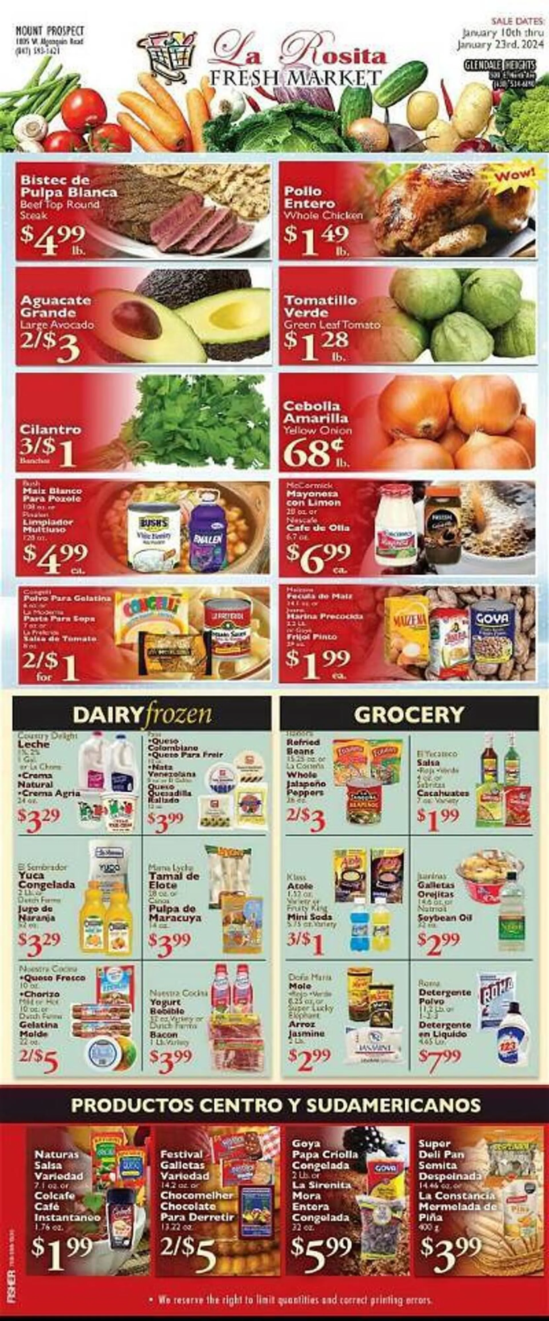 Weekly ad La Rosita Fresh Market Weekly Ad from January 10 to January 16 2024 - Page 