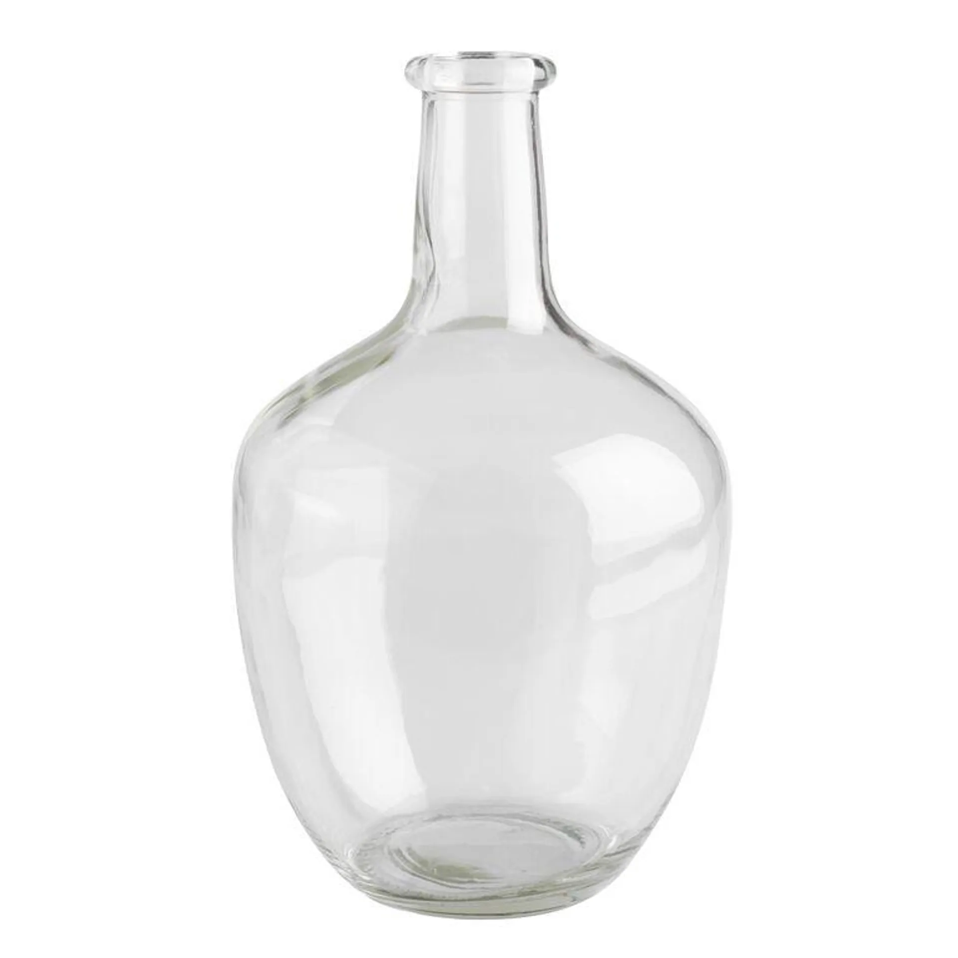 Long Neck Clear Glass Vase