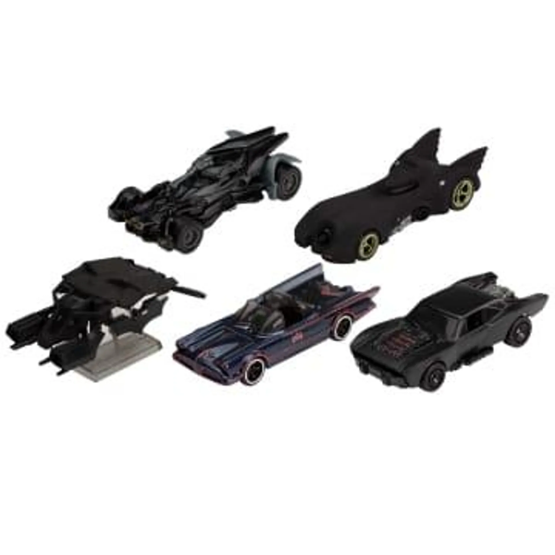 Hot Wheels Batman Bundle, 5 Fan-Favorite Batmobile Castings For Collectors