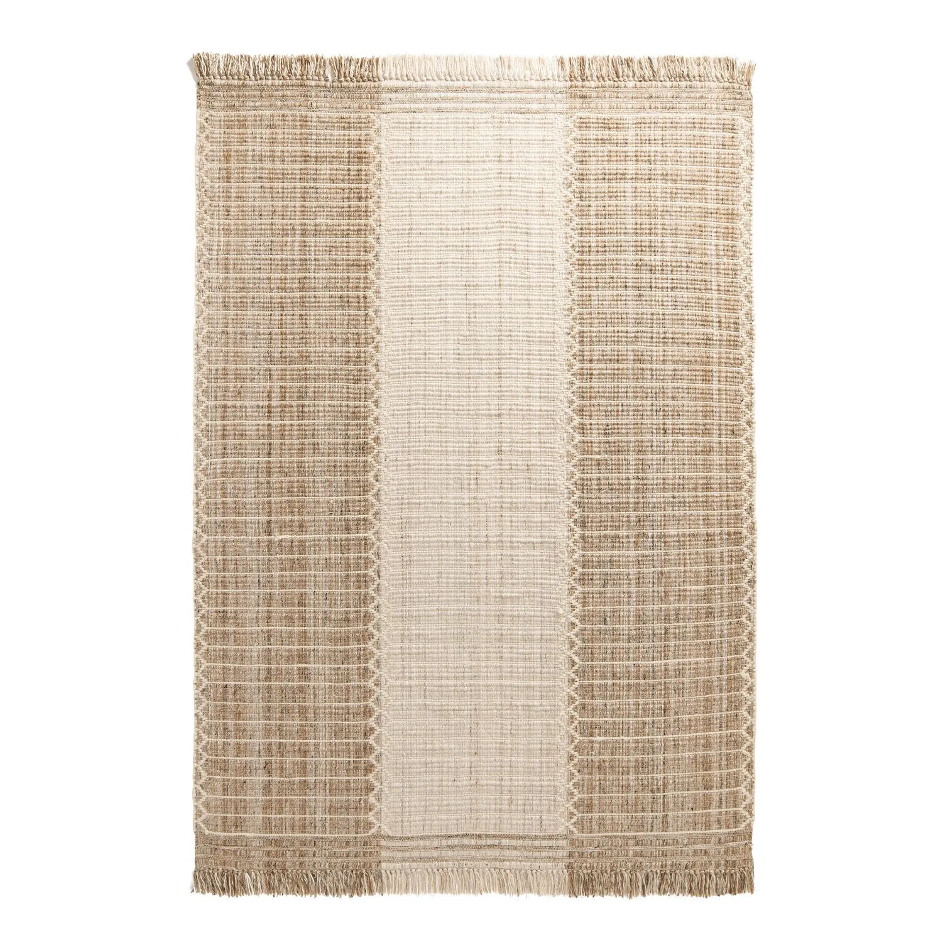 Inira Brown and Ivory Stripe Indoor Outdoor Rug