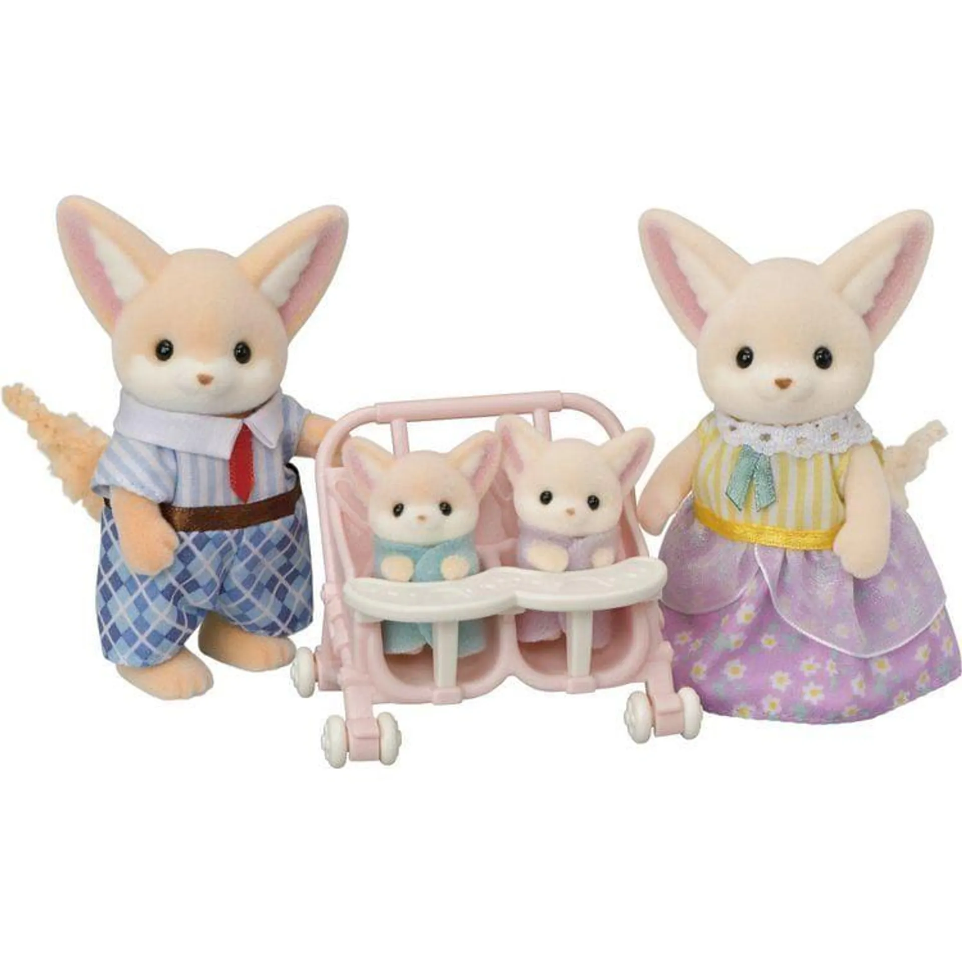 Calico Critters Fennec Fox Family, Set of 4 Collectible Doll Figures