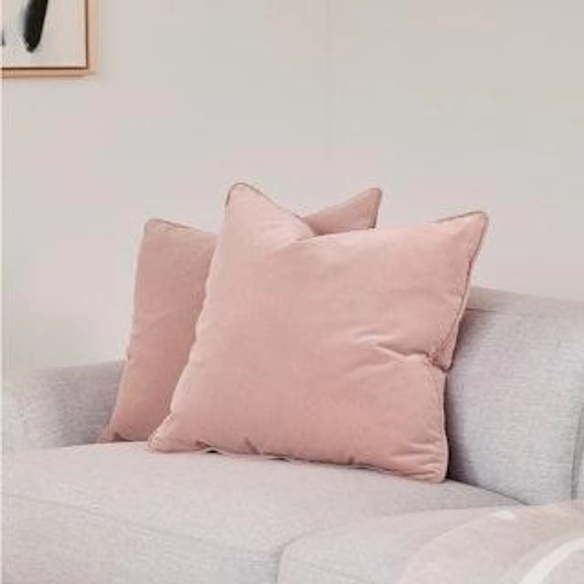 Lucca Velvet Pillow Set - Blush Pink