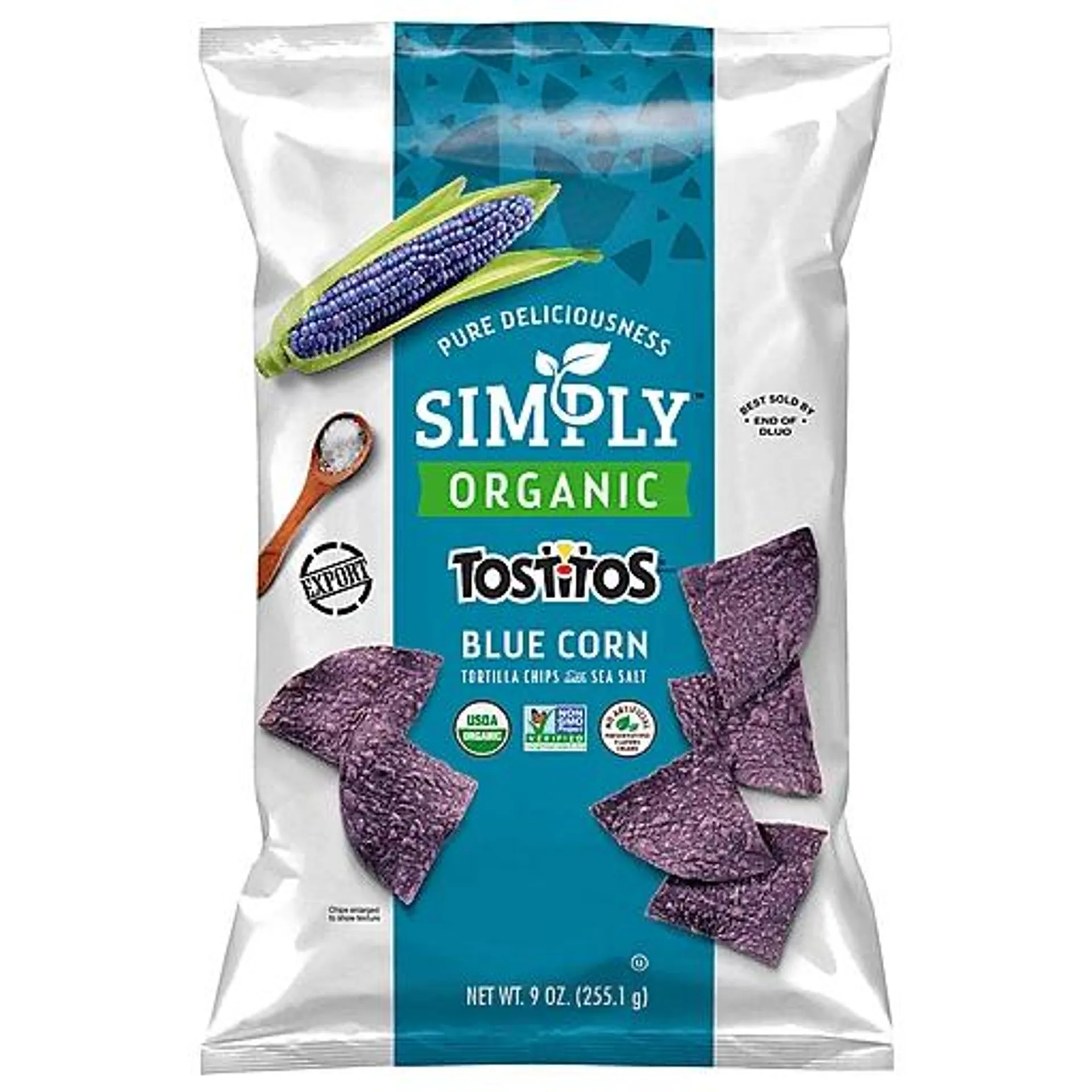 Tostitos Blue Corn Simply Tortilla Chips 9 oz bag