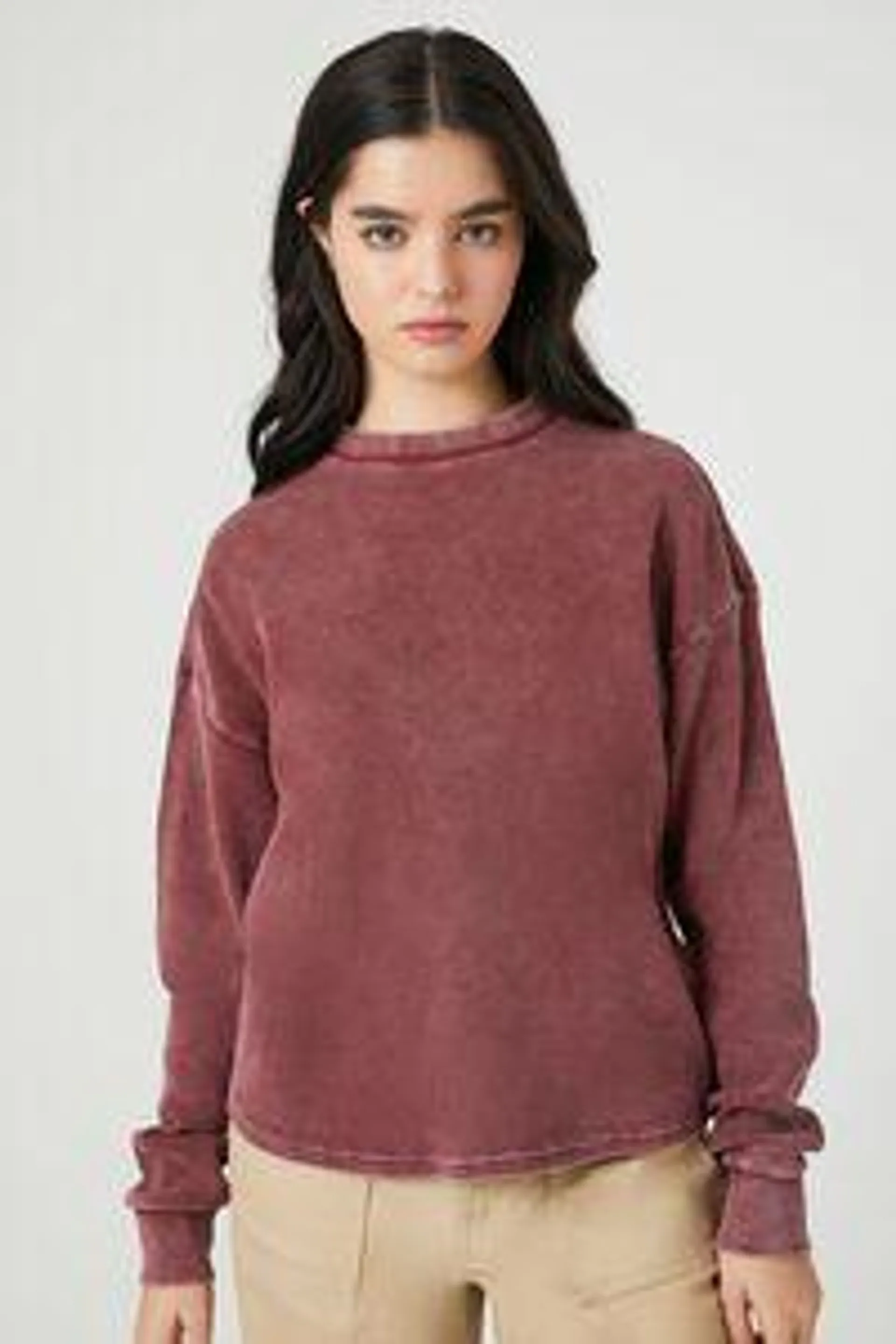 Mineral Wash Drop-Sleeve Top