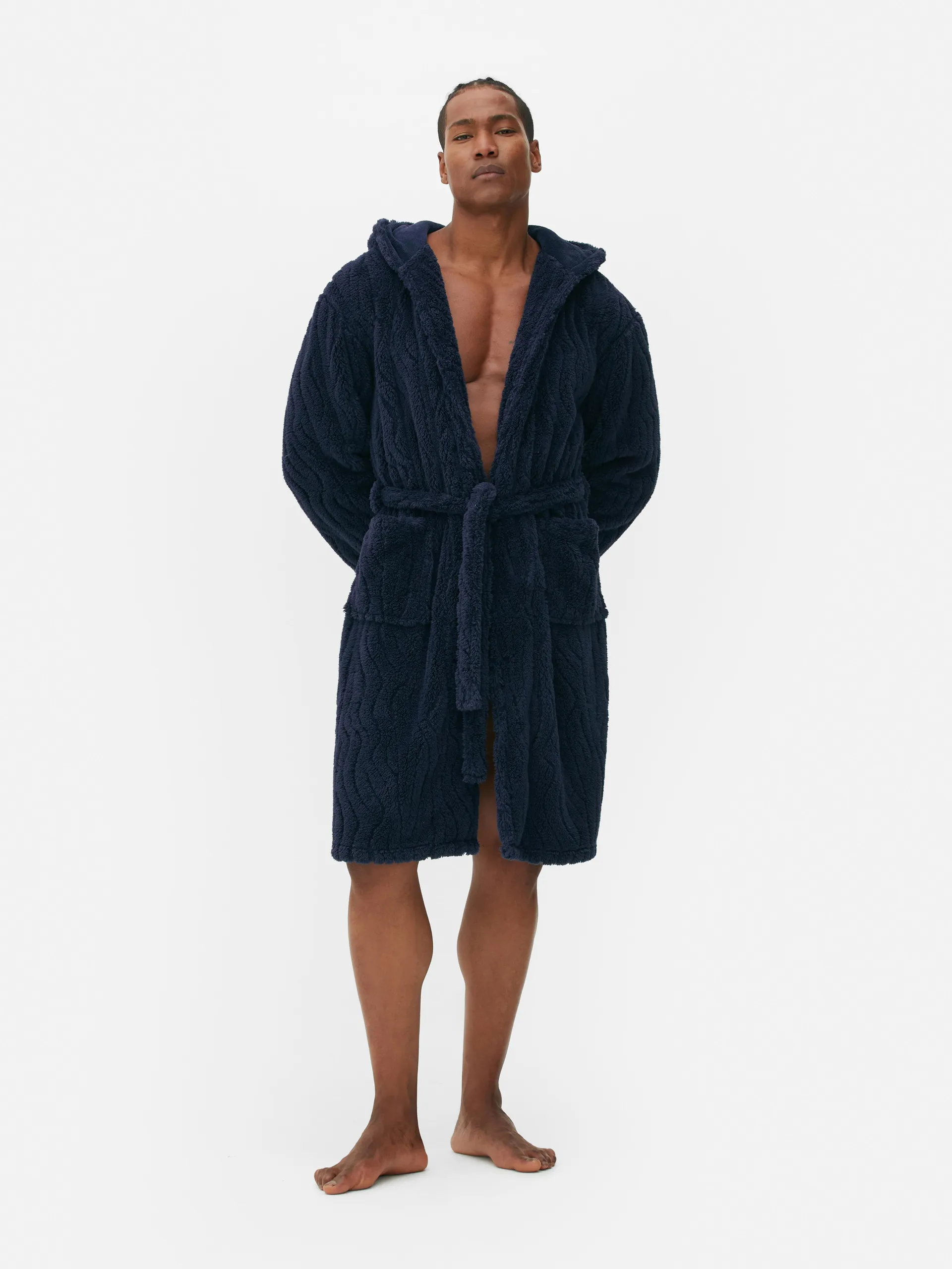 Textured Fleece Robe