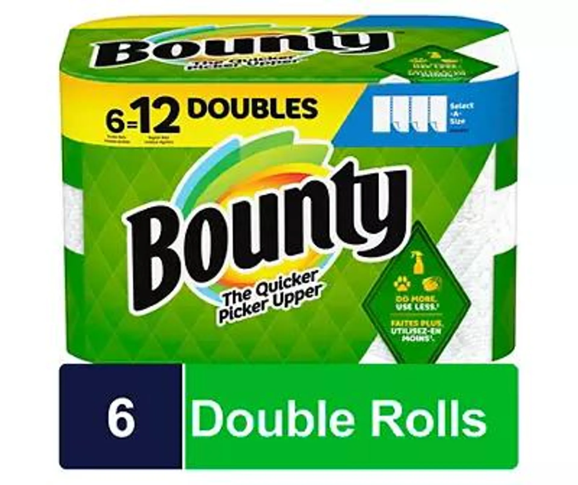 Select-A-Size Paper Towels, White, 6 Double Rolls = 12 Regular Rolls, 6-Count