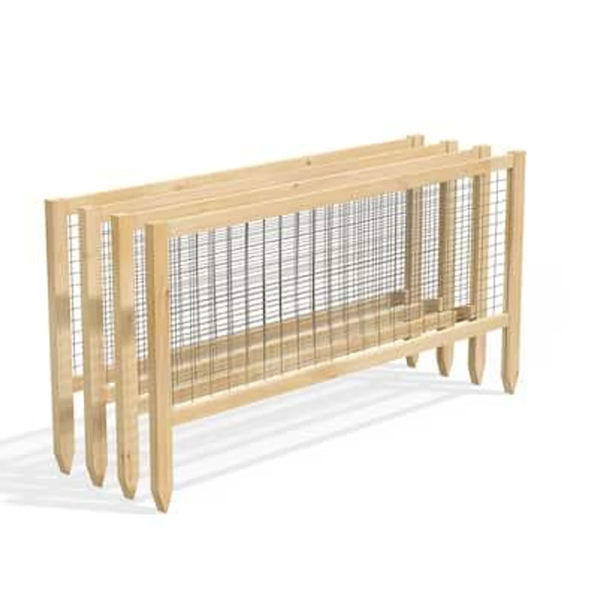 0.75-in x 45-in x 23.5-in 4-Pack Natural Cedar Wood Stainless Steel Cedar Border Fencing