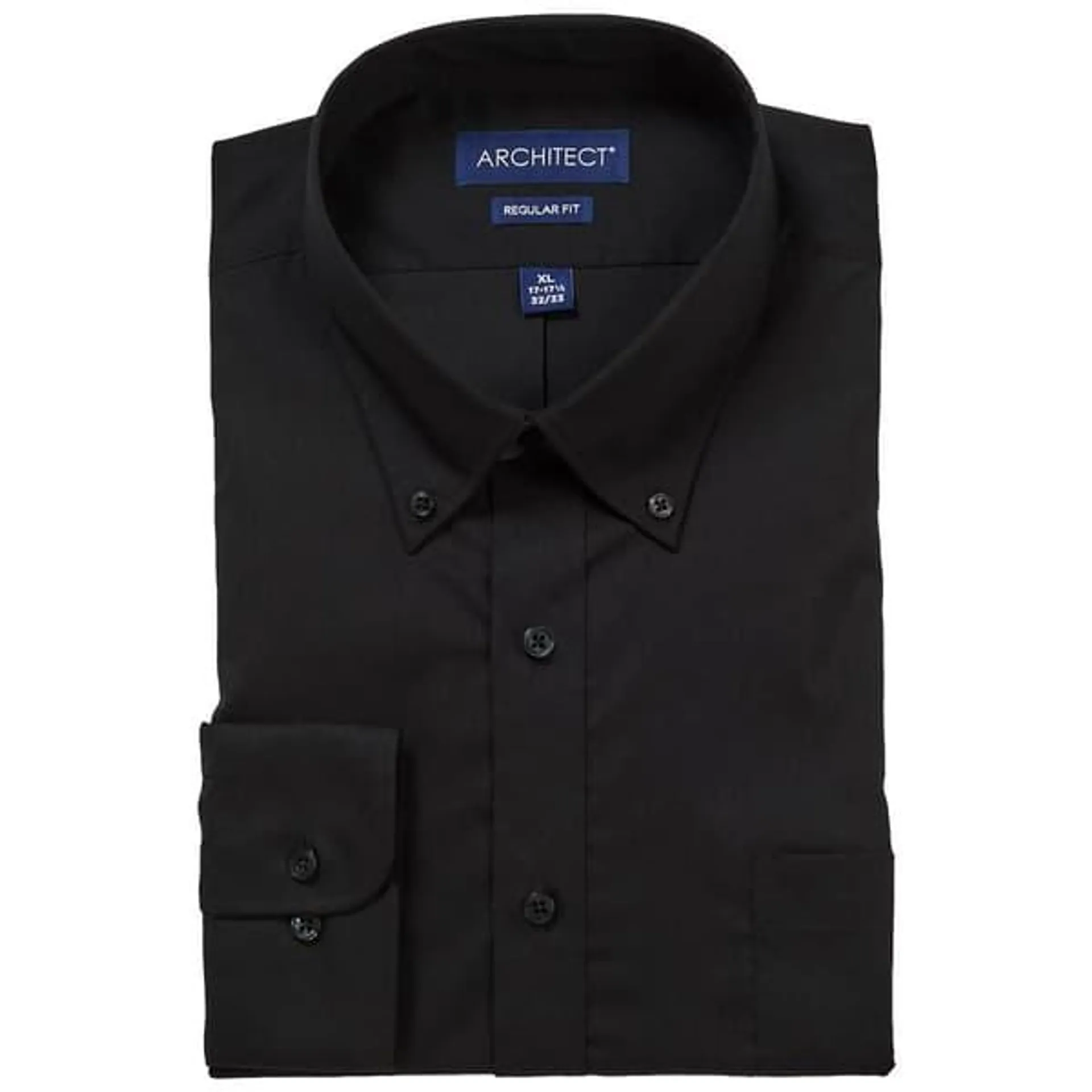 Mens Architect® Regular Fit Dress Shirt - Black