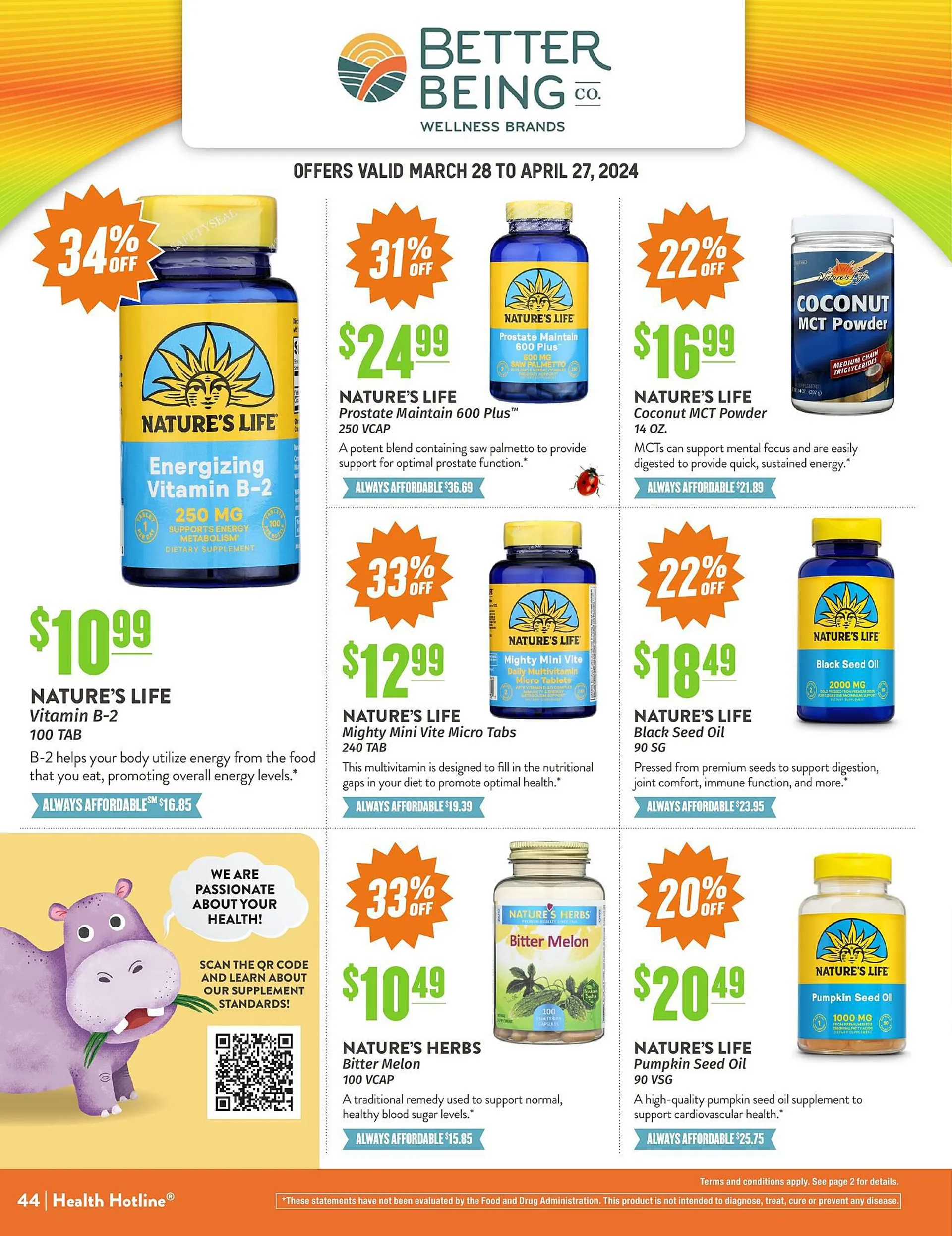 Weekly ad Natural Grocers ad from March 28 to April 27 2024 - Page 44