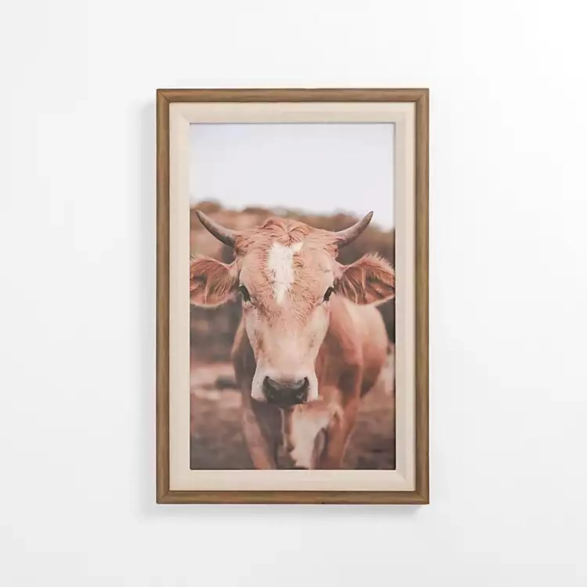 Moove Over Framed Canvas Art Print