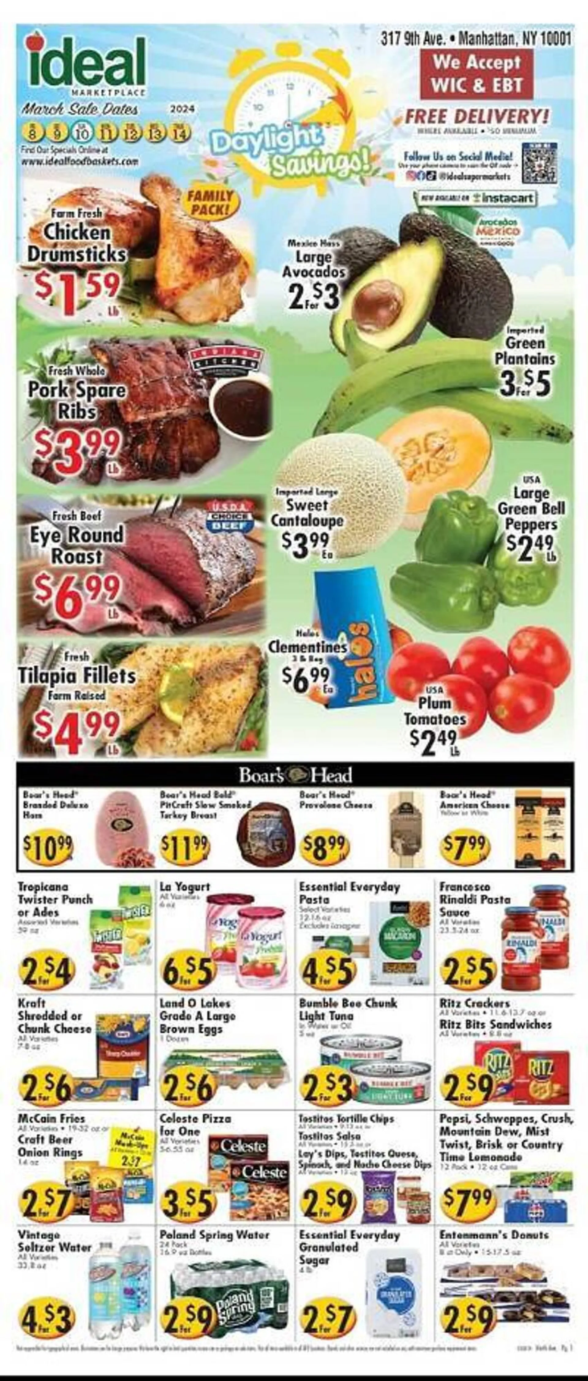 Weekly ad Ideal Food Basket Weekly Ad from March 8 to March 14 2024 - Page 1