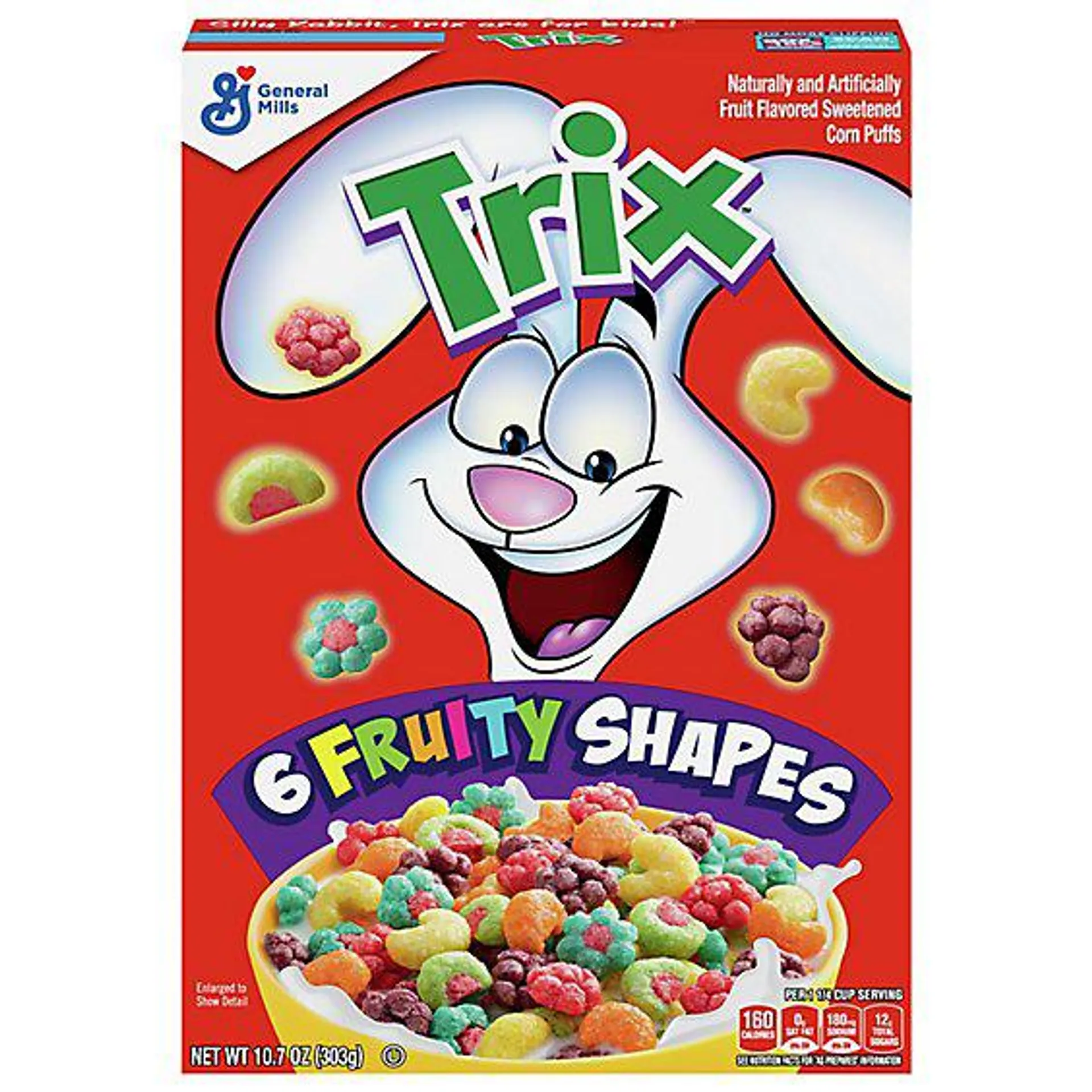 Trix Cereal Corn Puffs Sweetened Classic Fruit Flavored - 10.7 Oz