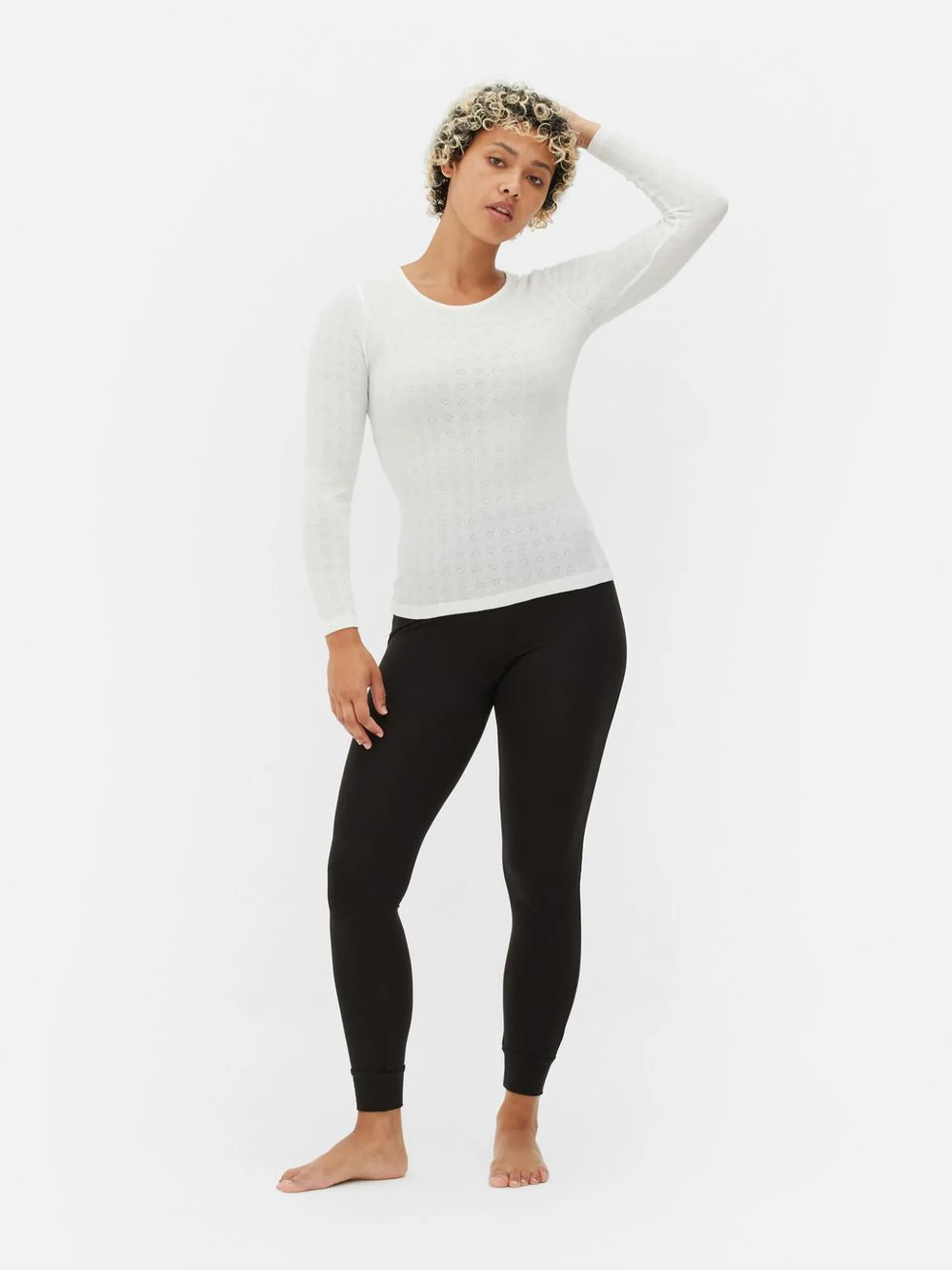 Pointelle Thermal Top