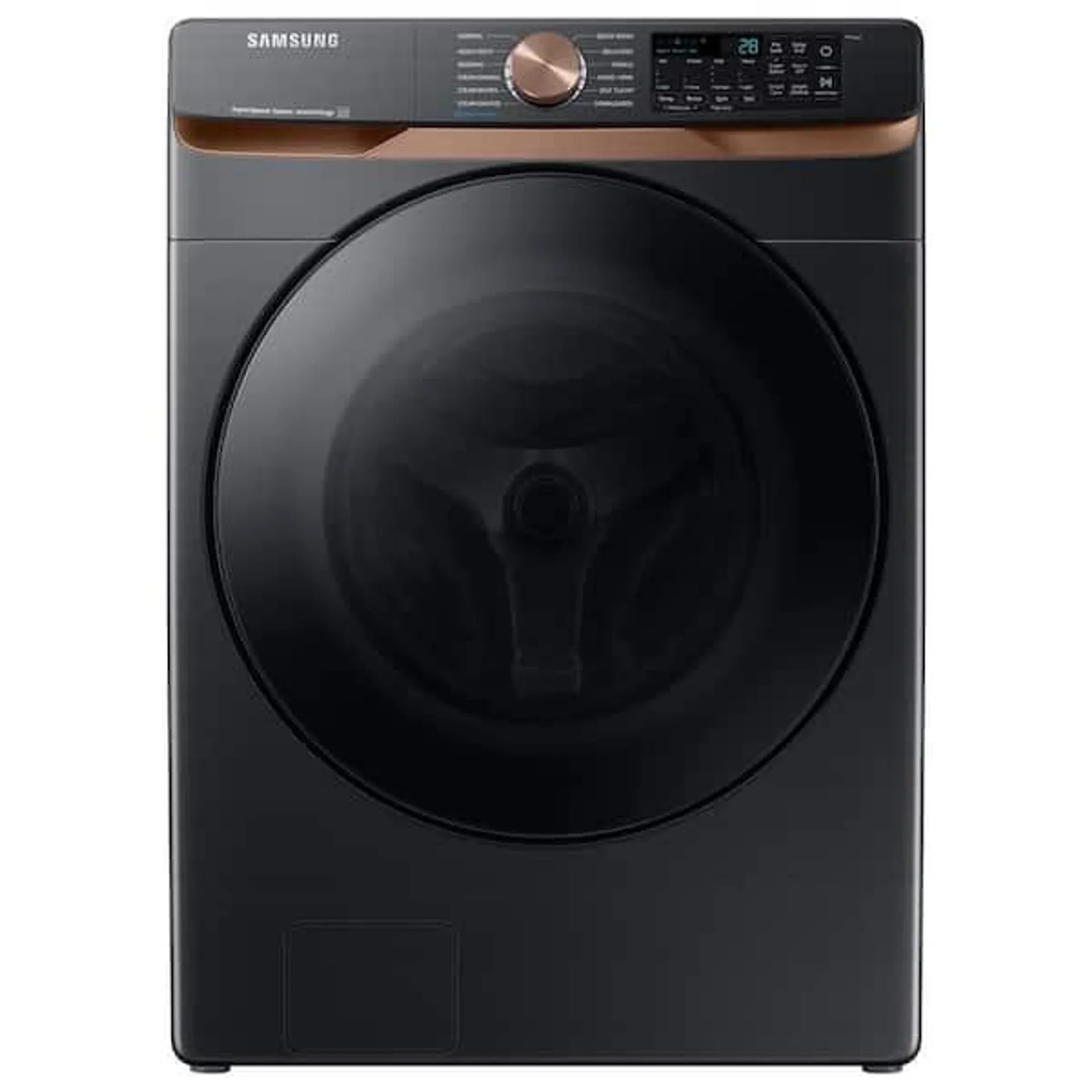 5 cu. ft. Extra Large Capacity Smart Front Load Washer in Brushed Black with Super Speed Wash and Steam