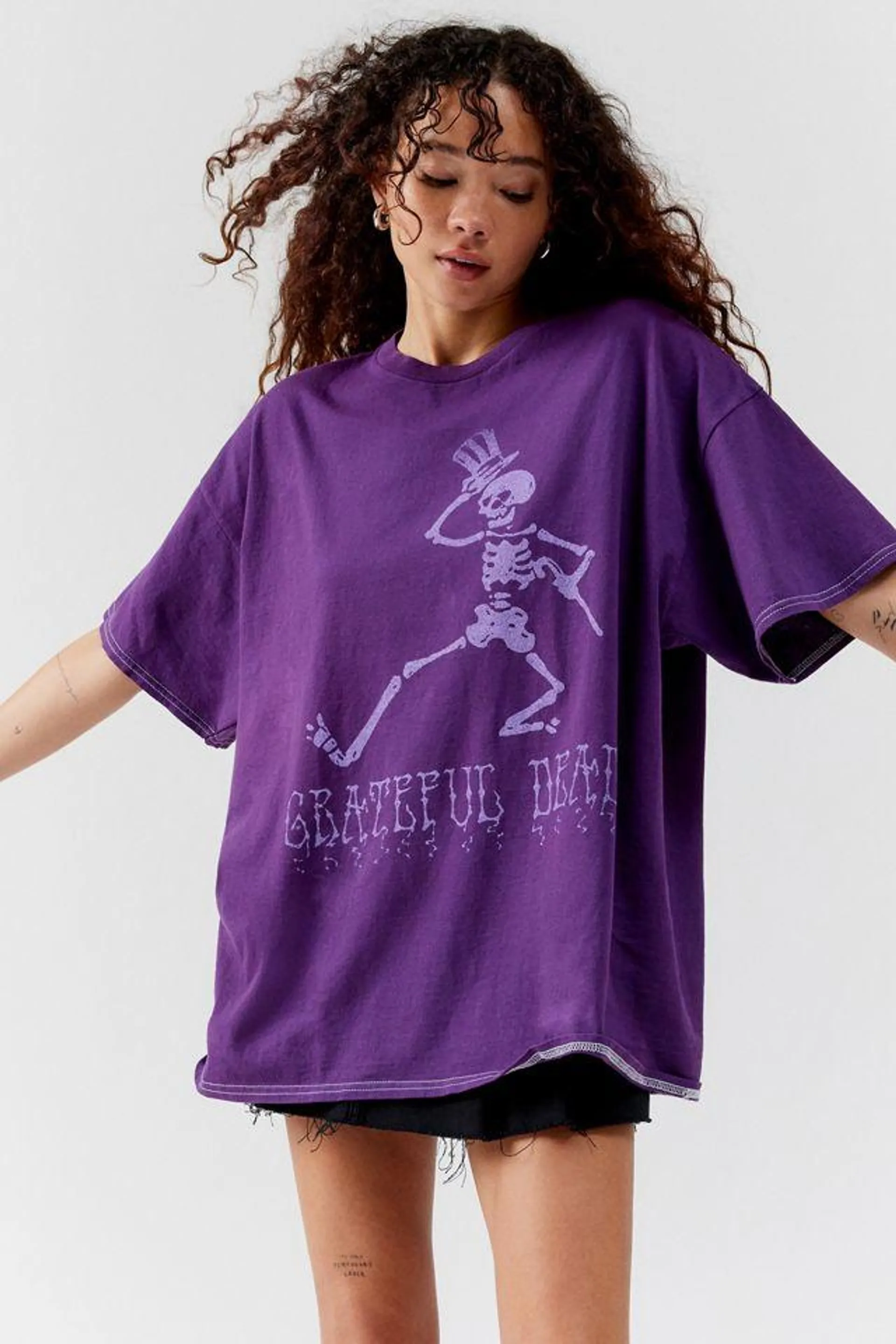 Grateful Dead Skeleton Relaxed T-Shirt Dress