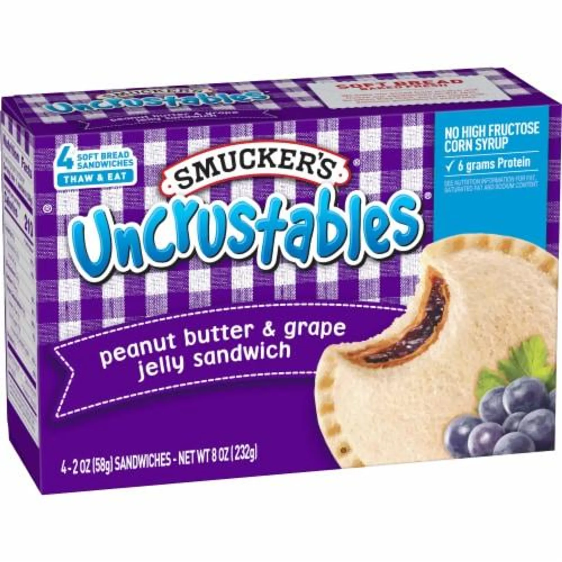 Smucker's® Uncrustables® Peanut Butter & Grape Jelly Sandwich