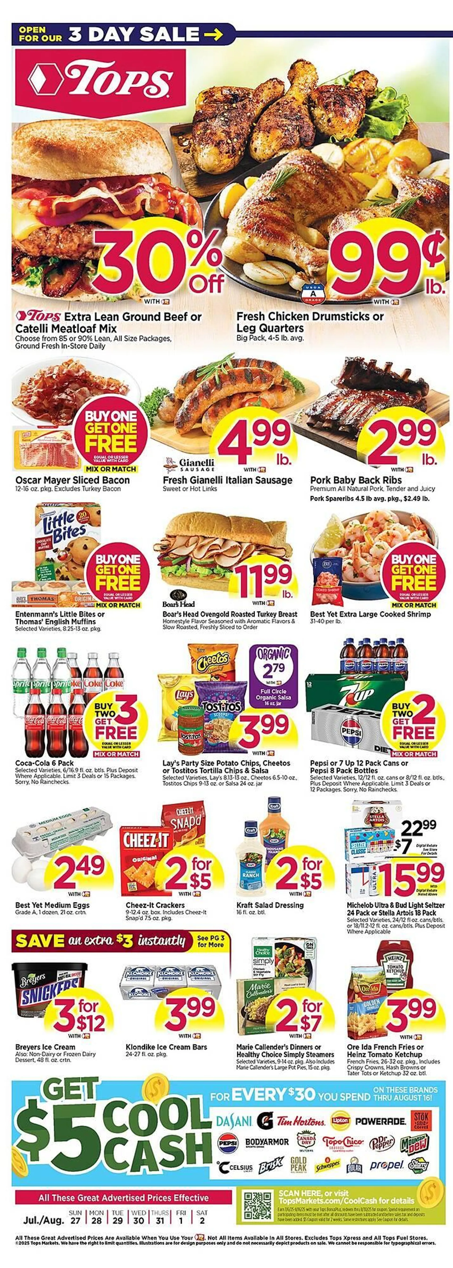Weekly ad Tops Weekly Ad from July 27 to August 2 2025 - Page 1