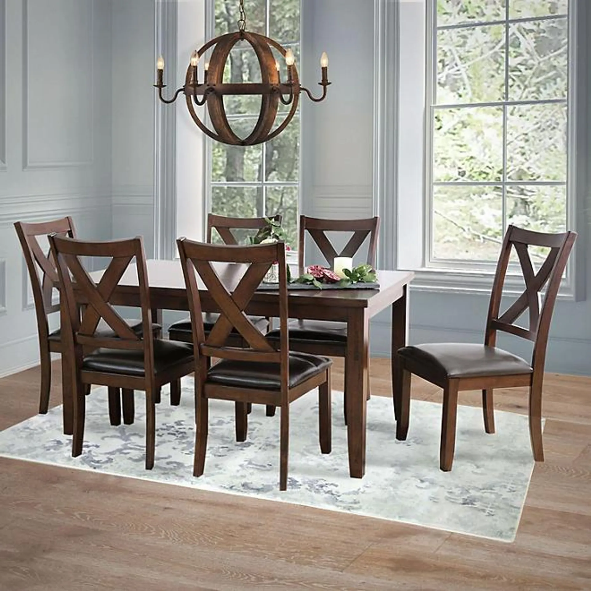 Edgewater 7-Piece Wood Dining Set, Assorted Colors