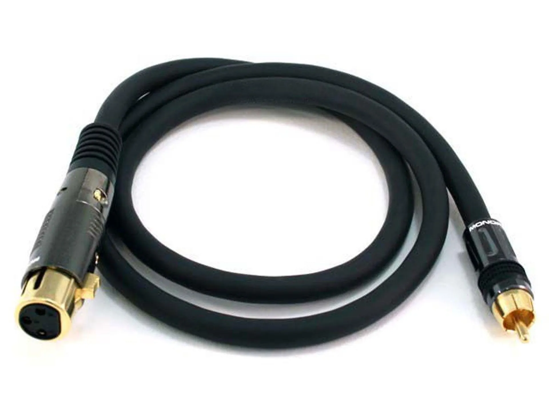 Monoprice 3ft Premier Series XLR Female to RCA Male Cable, 16AWG (Gold Plated)