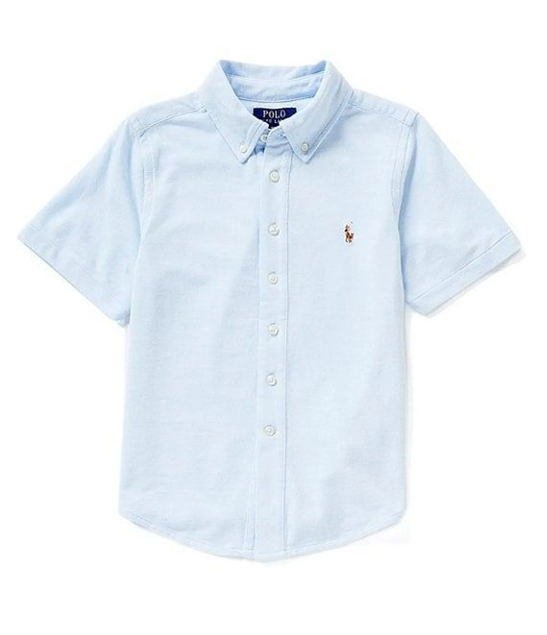 Big Boys 8-20 Short Sleeve Knit Oxford Shirt