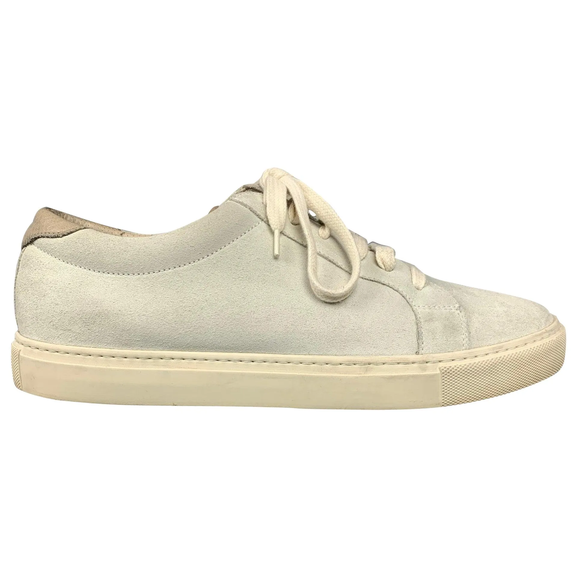 BRUNELLO CUCINELLI Size 7.5 Sea Foam Suede Sneakers