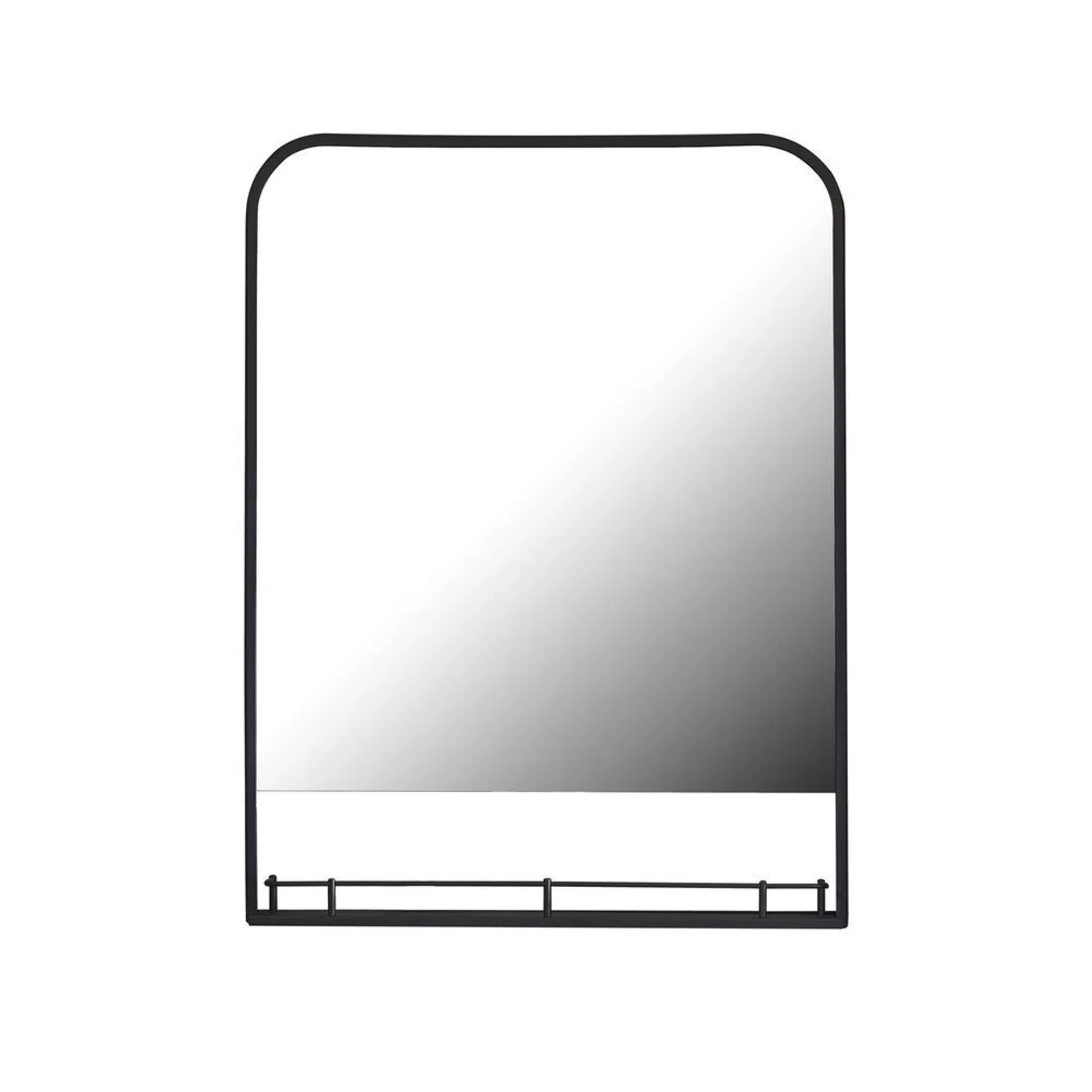 Tuscany® 24"W x 32"H Matte Black Framed Pharmacy Mirror